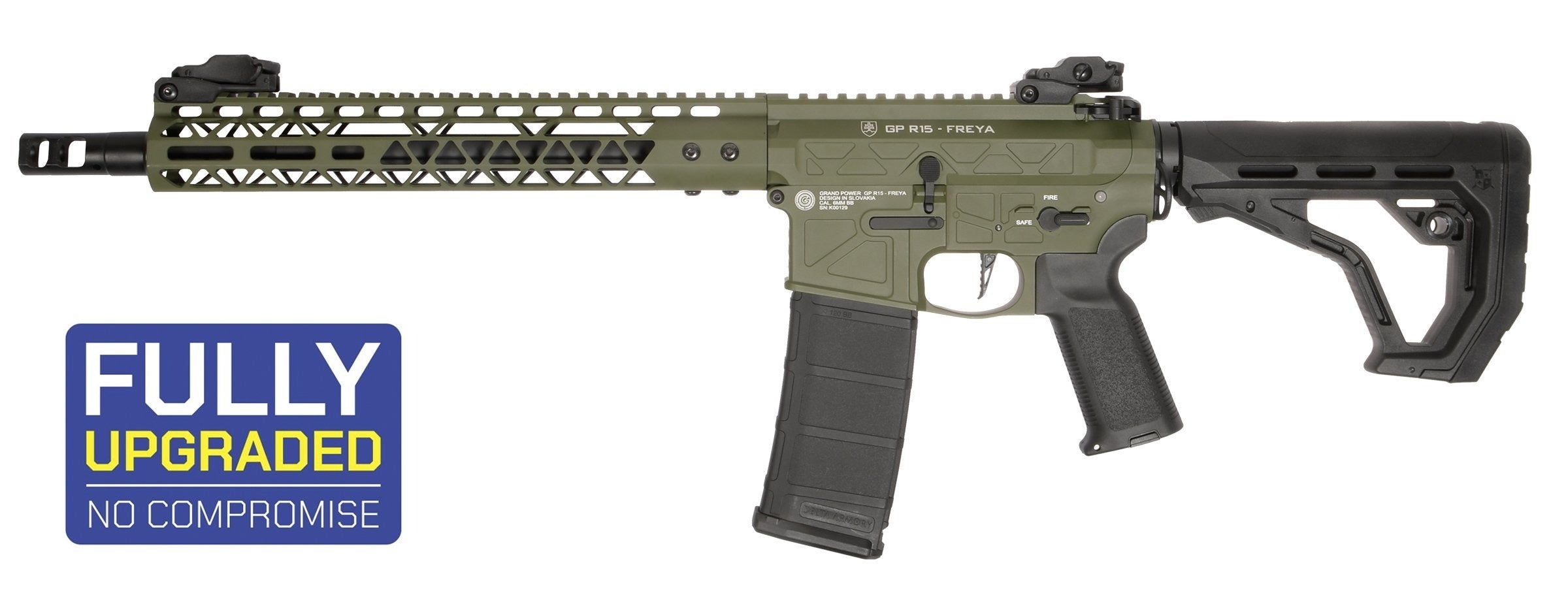 Delta Armory GP FREYA R15 Skeleton M-LOK 13" Gen2 – Green