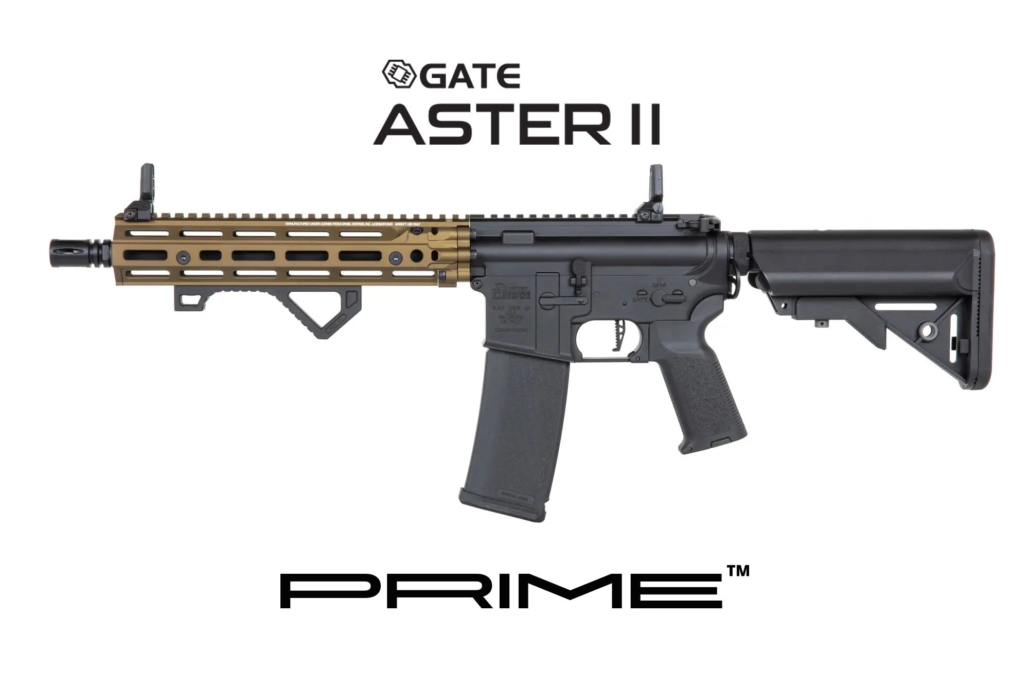 M4 airsoft Daniel Defense SA-P27 PRIME RIS III 10.5'' Aster II ETU | Bronze