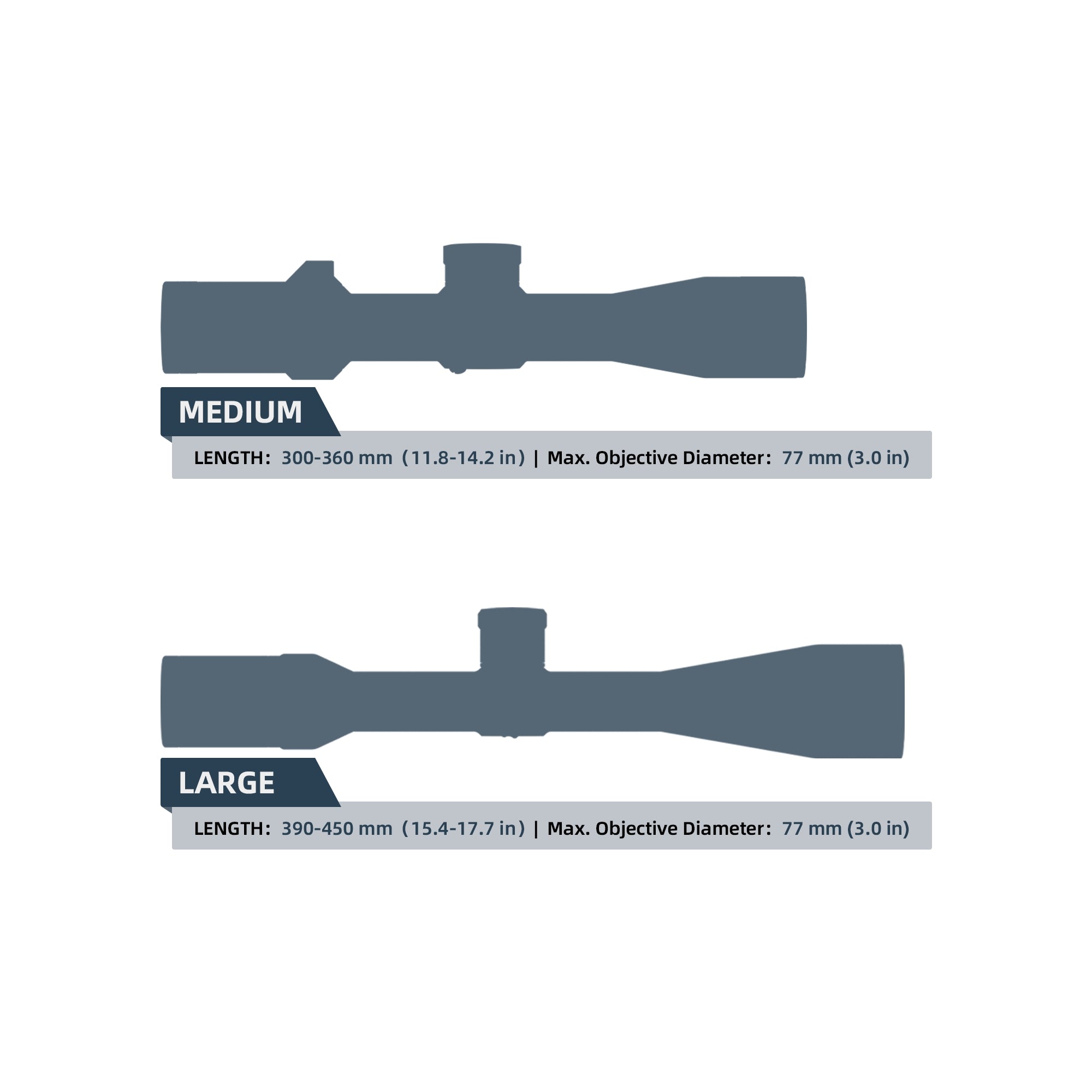 VO Neoprene Rifle Scope Cover, Medium (300-360 mm) – Black