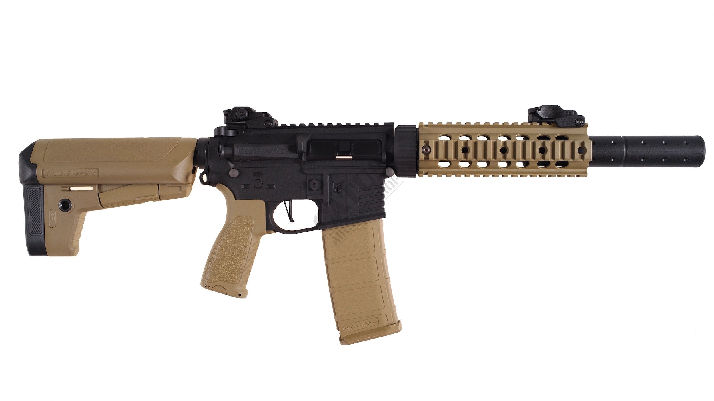 Delta Armory M4 / AR15 SilentOps RIS 7" CHARLIE – Black / Tan