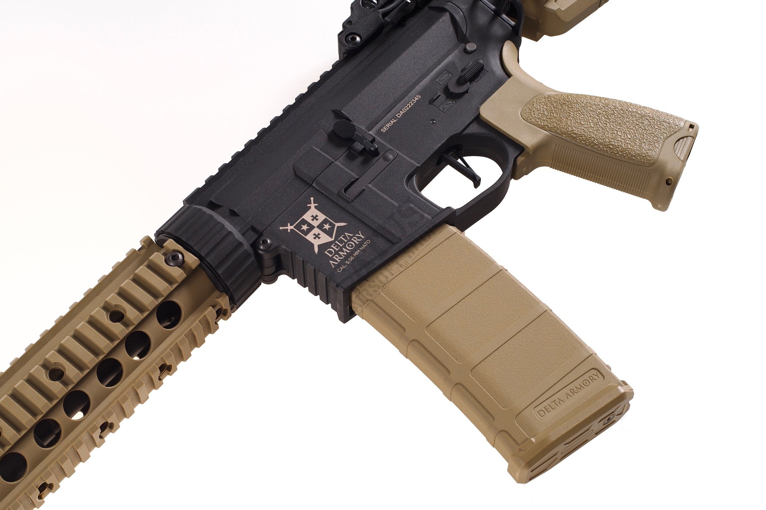 Delta Armory M4 / AR15 SilentOps RIS 7" CHARLIE – Black / Tan