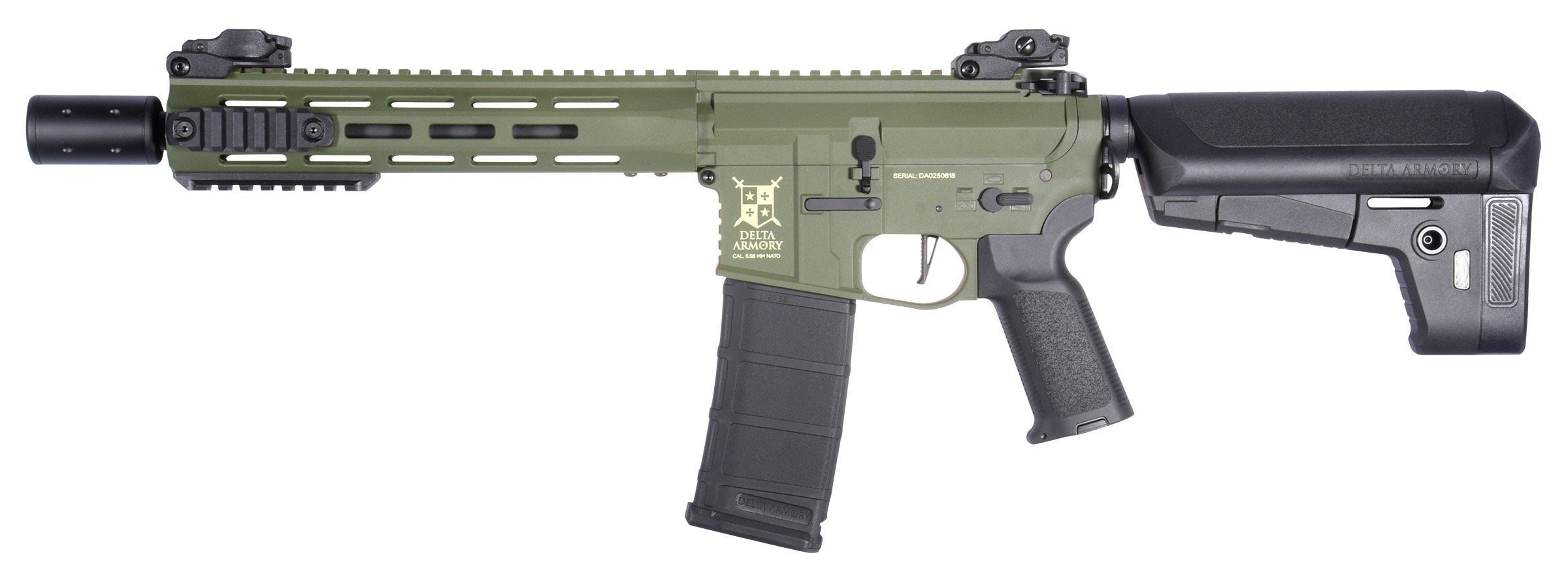 Delta Armory M4 / AR15 M-LOK SilentOps 10" CHARLIE – Green