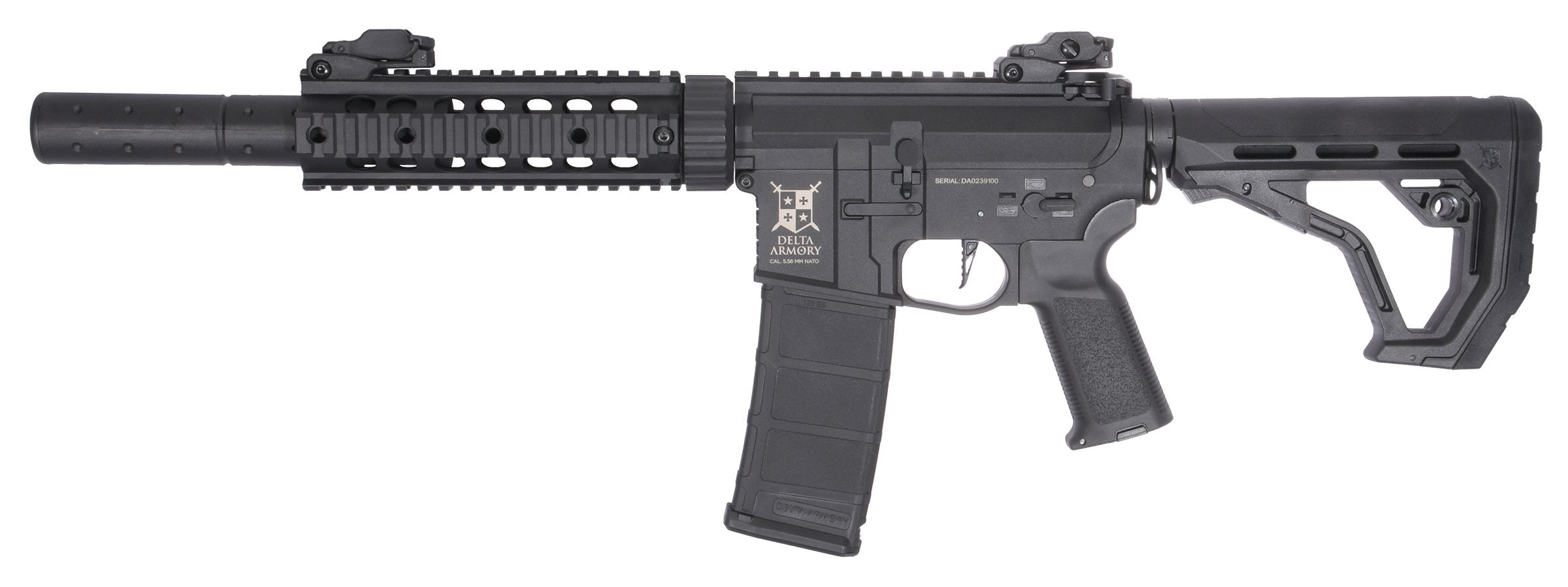Delta Armory M4 / AR15 SilentOps 7" CHARLIE EAGLE – Black
