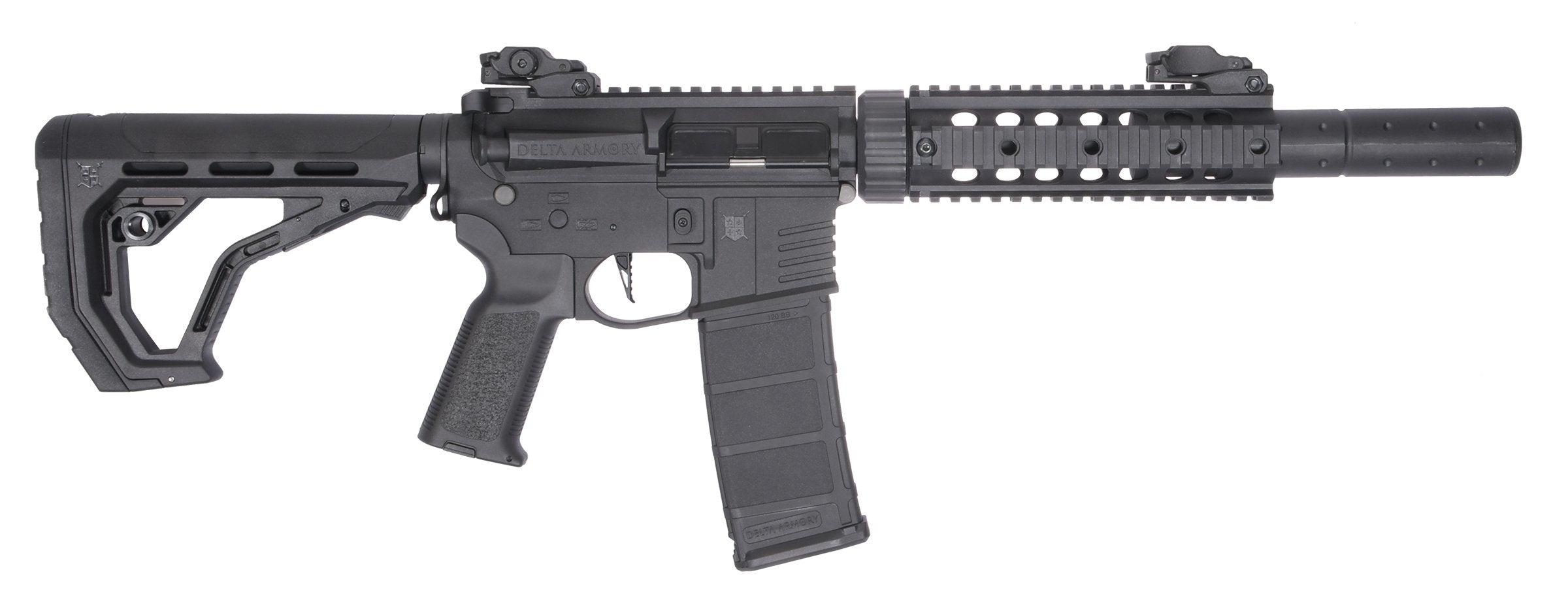 Delta Armory M4 / AR15 SilentOps 7" CHARLIE EAGLE – Black