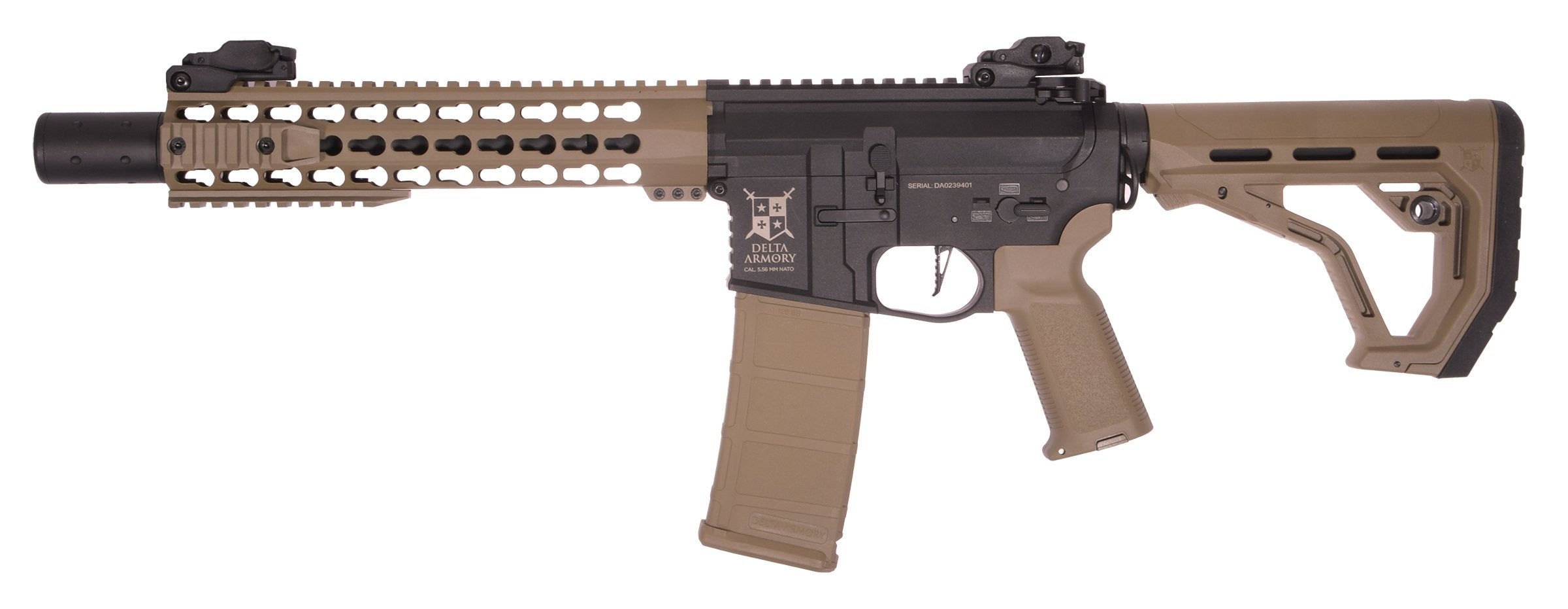 Delta Armory M4 / AR15 KeyMod 10" PREDATOR CHARLIE EAGLE – Black / Tan