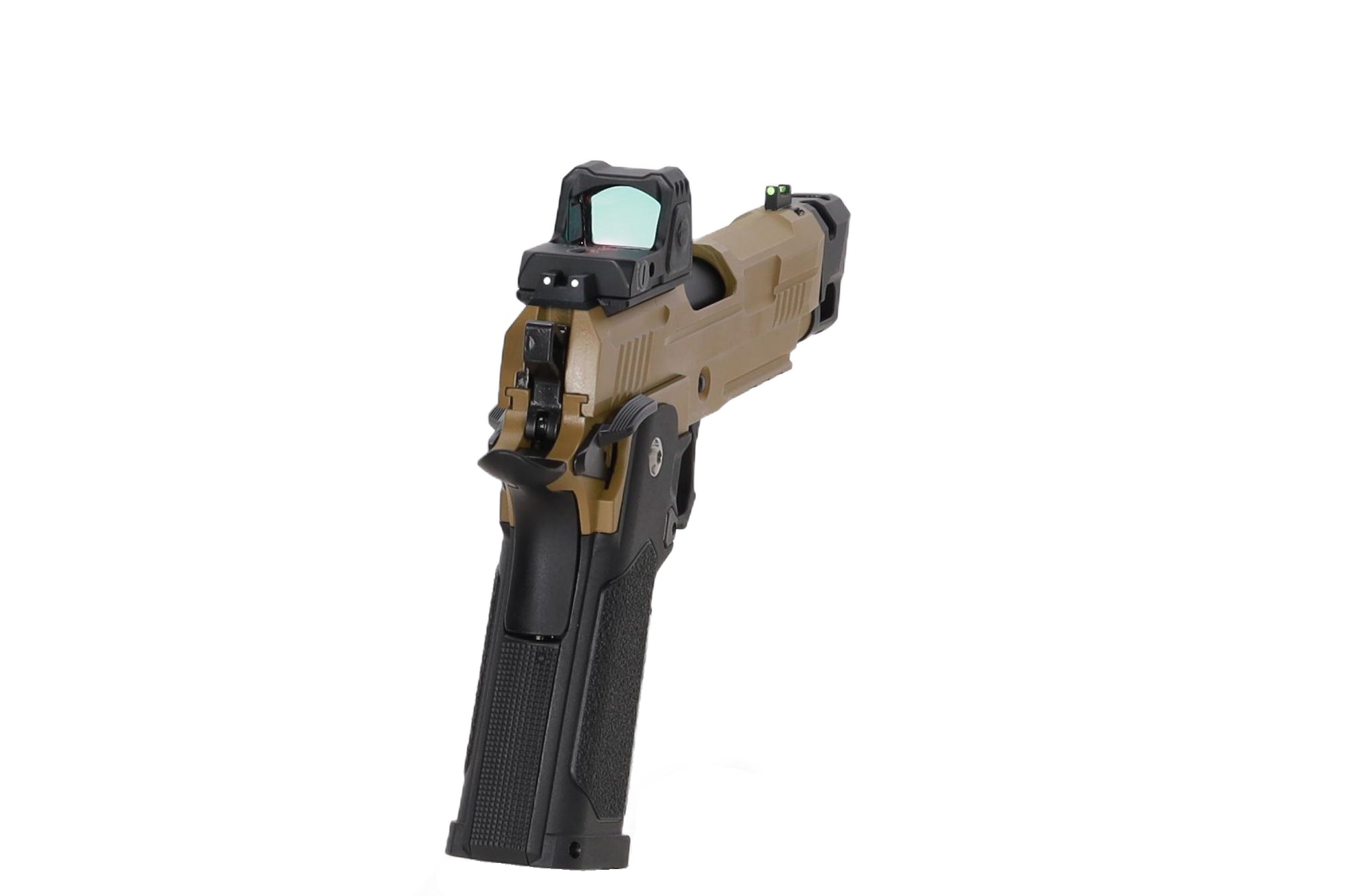Vanguard 4.3" Hi-Capa GBB + red dot + Half-Tan compensator