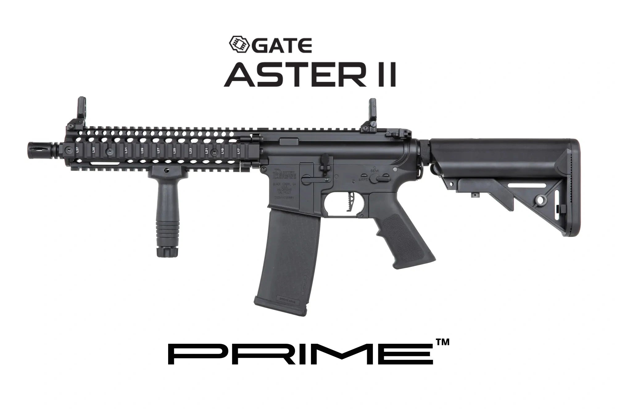 M4 MK18 airsoft gun Daniel Defense SA-P19 Prime Aster II ETU