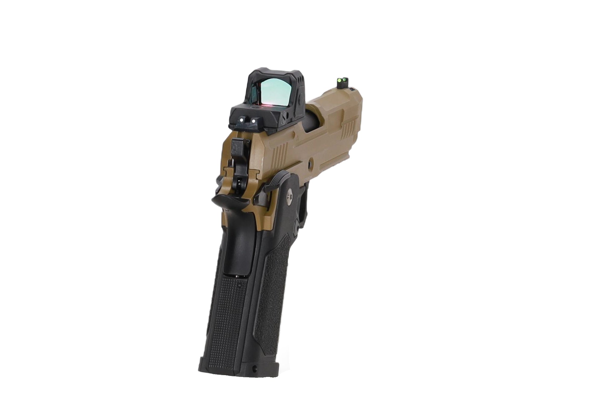 Vanguard 4.3" Hi-Capa GBB + red dot sight Half-Tan