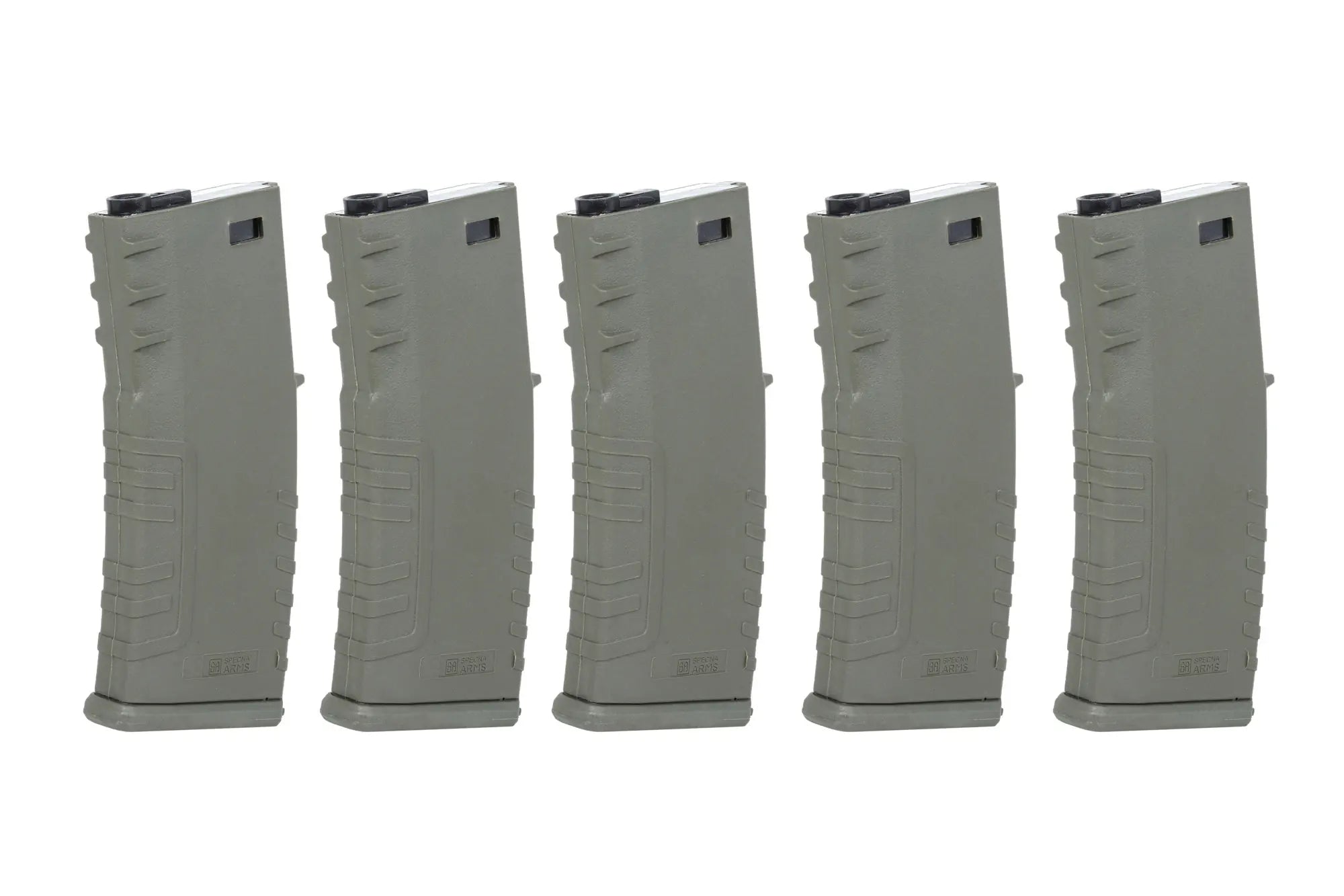 Set of 5 polymer mid-cap magazines 120 rounds Olive