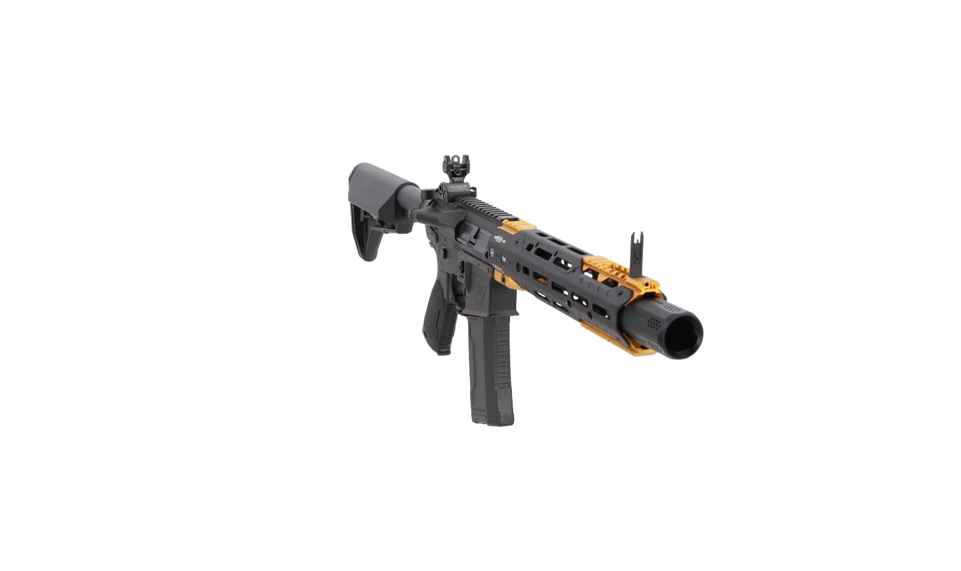 King Arms x Strike Industries Sentinel GRIDLOK® 11" Aster SE ETU Black and Gold airsoft Carbine-14