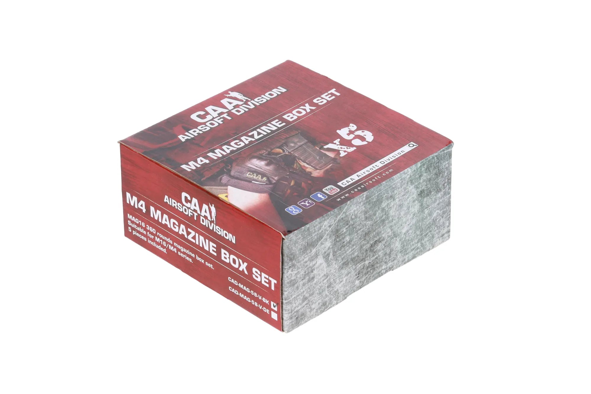 Classic Army Set of 5 Hi-Cap 360 BB Magazines for M4/M16 Black-2