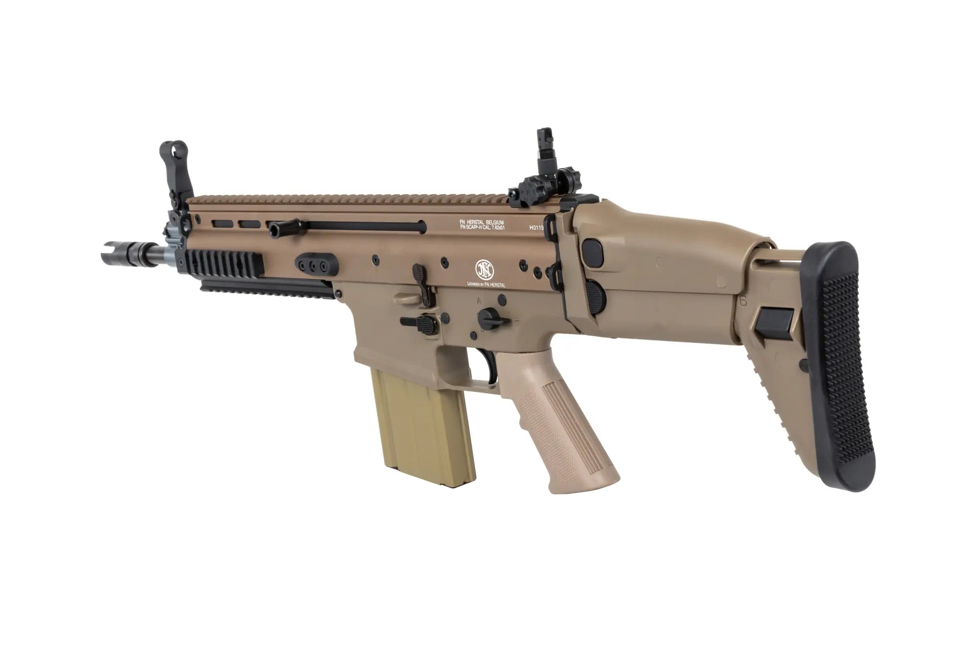 Cybergun x FN HERSTAL SCAR-H CQC Tan airsoft Assault Carbine-6