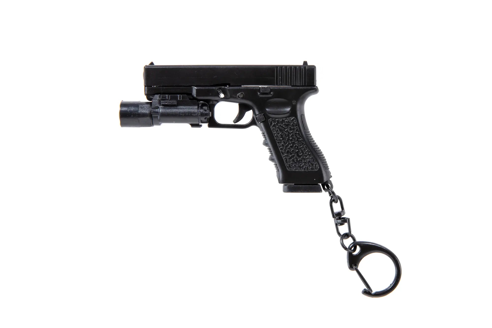 Wosport Pistol key fob with torch Black
