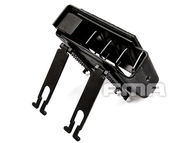 FMA Automatically Jacketed MOLLE Pistol Pouch For 4 Magazines Black Durable Tactical Accessory