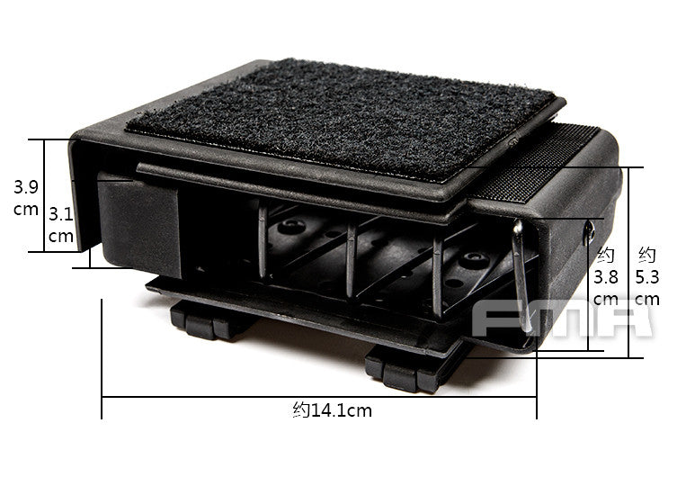 FMA Automatically Jacketed MOLLE Pistol Pouch For 4 Magazines Black Durable Tactical Accessory