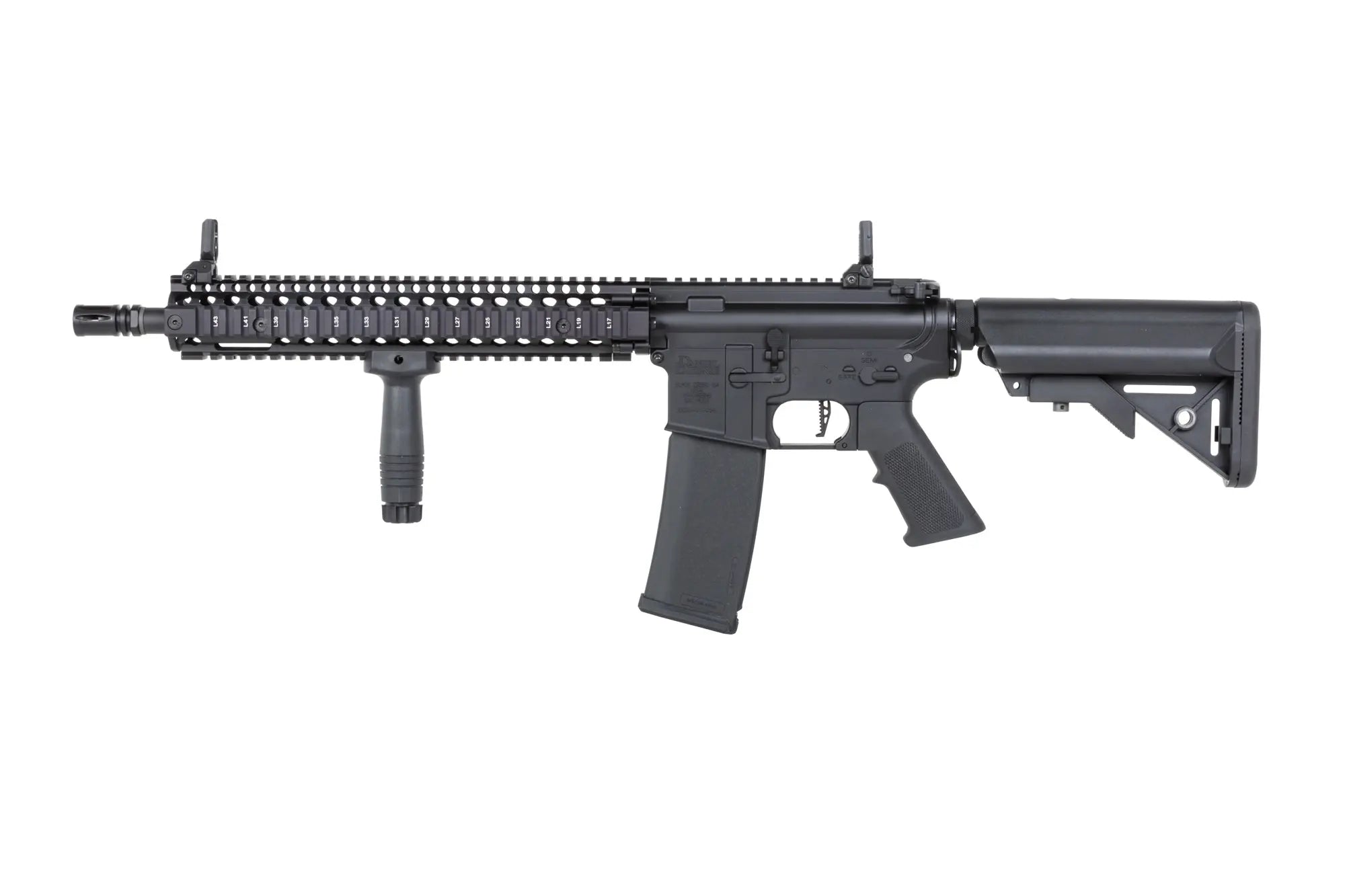 Daniel Defense MK18 SA-P26 Prime Aster II ETU airsoft rifle with Brushless Motor Single Fire Only