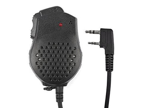 External dual microphone / speaker for Baofeng UV-82 radios, kenwood 2-pin - Black
