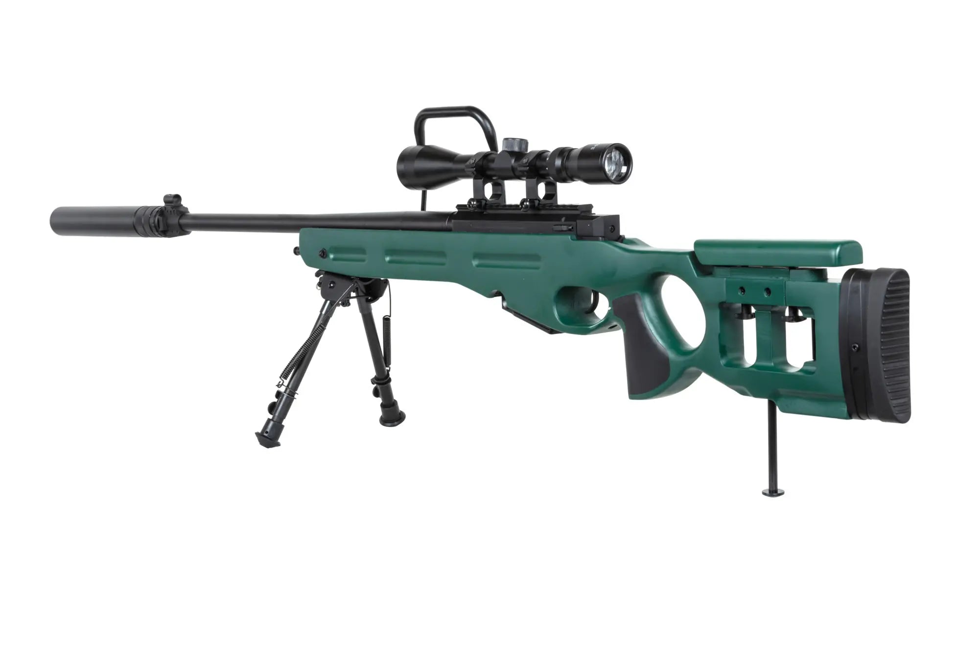 Snow Wolf SW-98 airsoft sniper rifle with bipod, scope and silencer-4