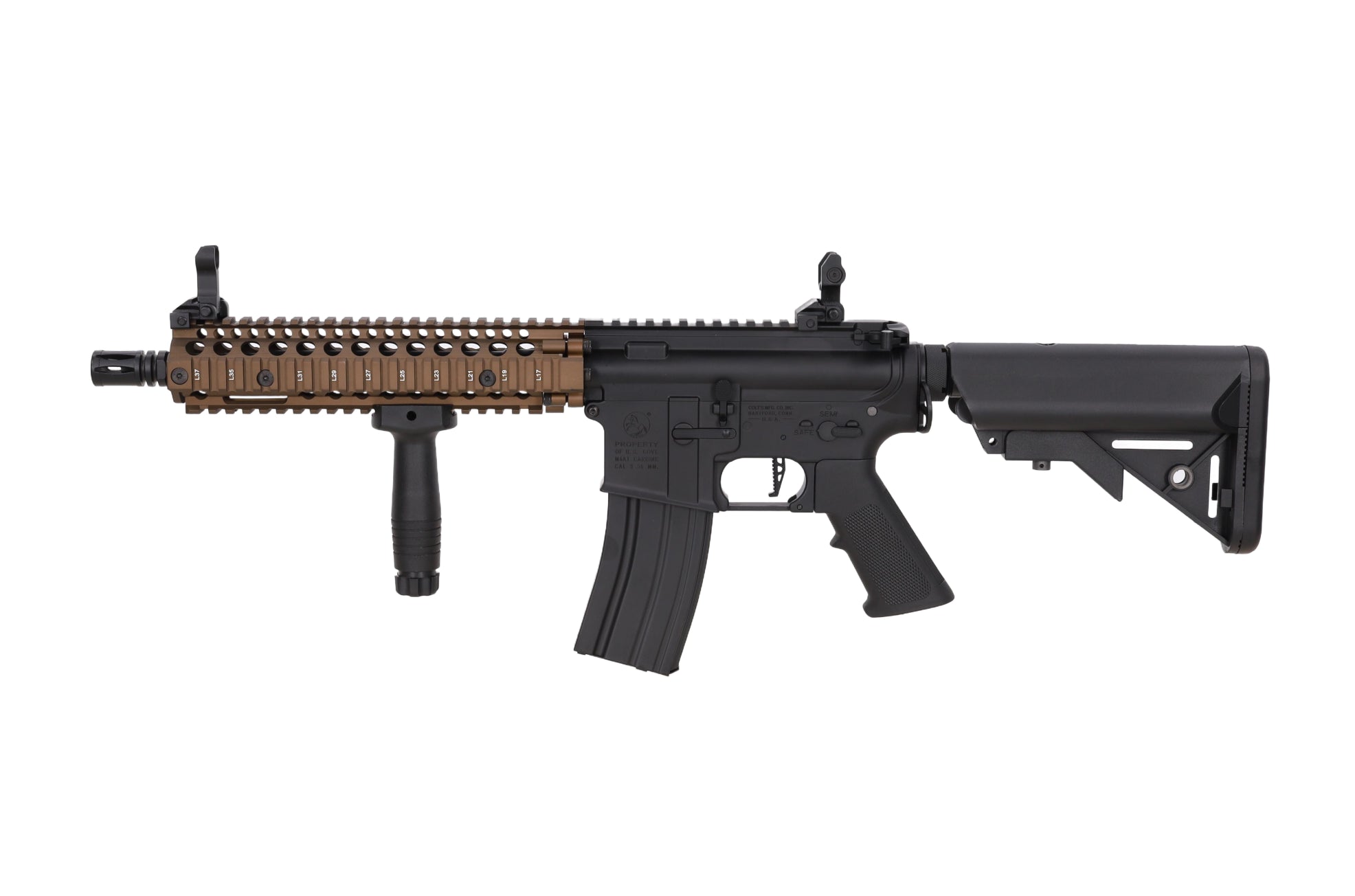 Colt x Daniel Defense MK18 SA-P19 PRIME BLDC 10.5" AEG Assault Rifle – Chaos Bronze-11