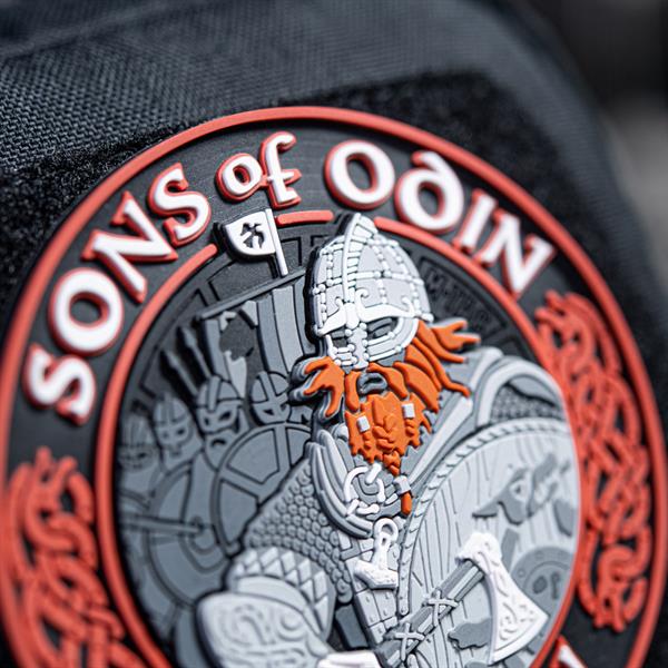 M-Tac patch Sons of Odin 3D PVC black/red