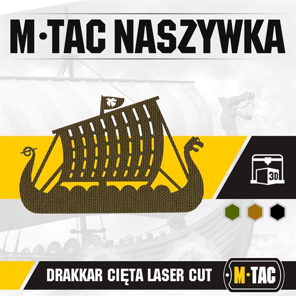 M-Tac patch Drakkar Laser Cut Black