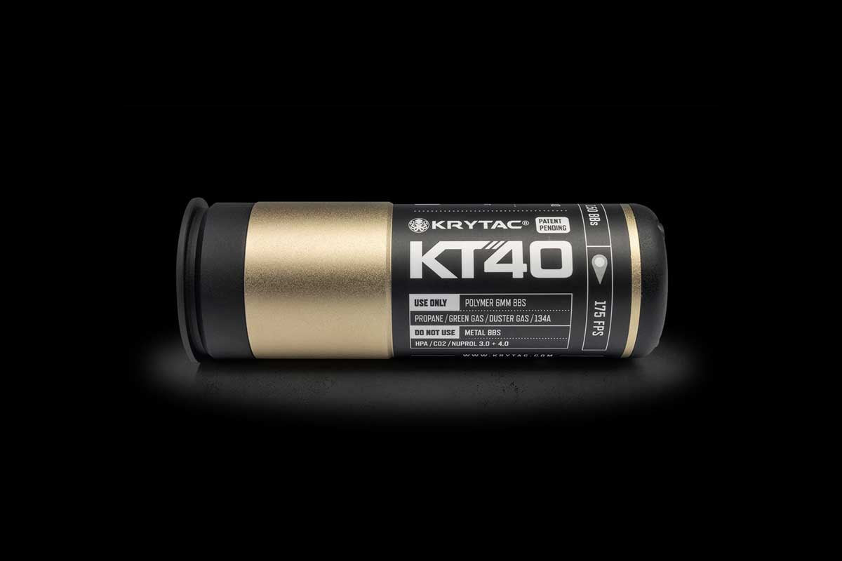 KRYTAC KT40 40mm Gas Grenade, 150 BBs - Gold