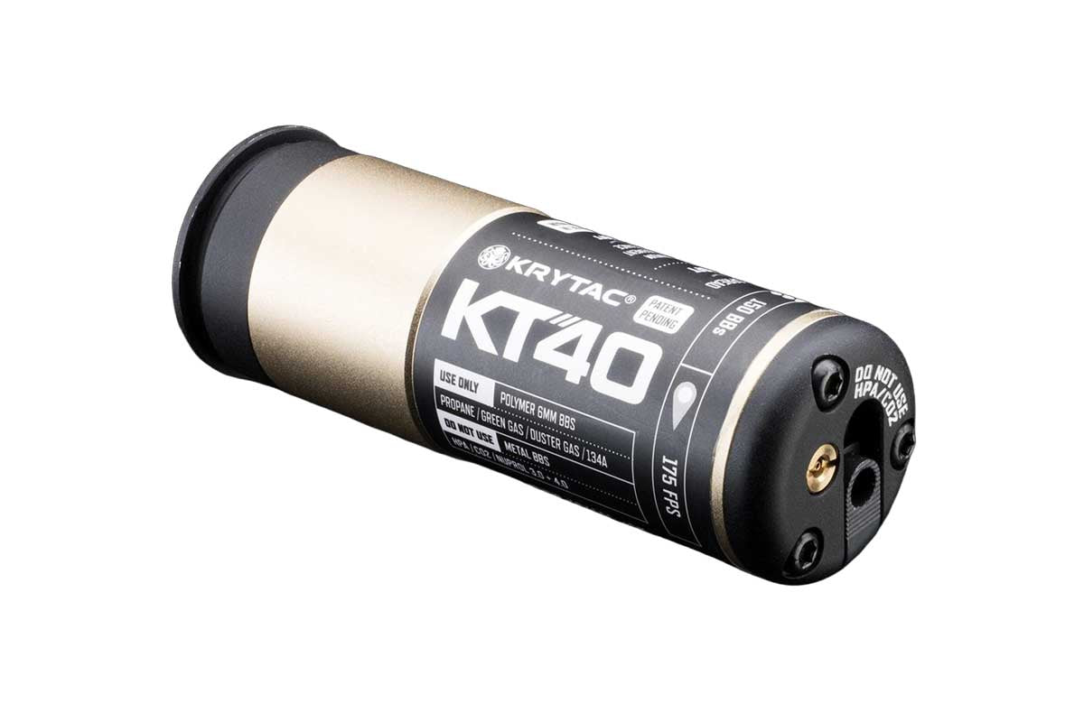KRYTAC KT40 40mm Gas Grenade, 150 BBs - Gold