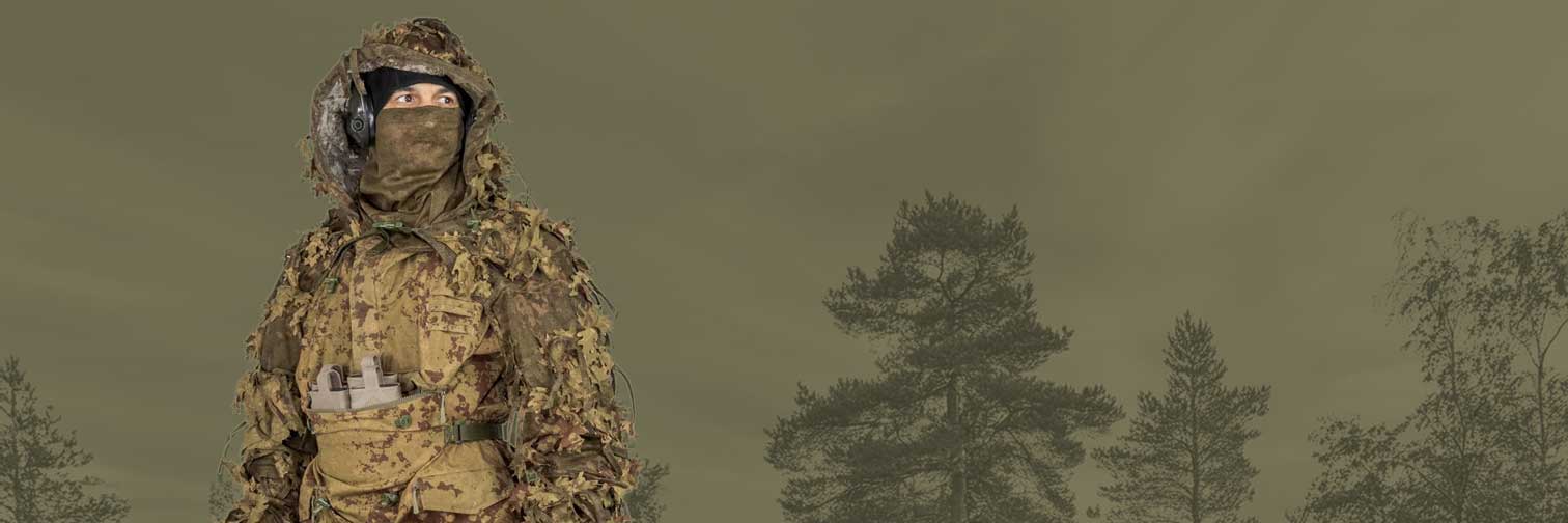 man wearing a Kicking Mustang Ghillie