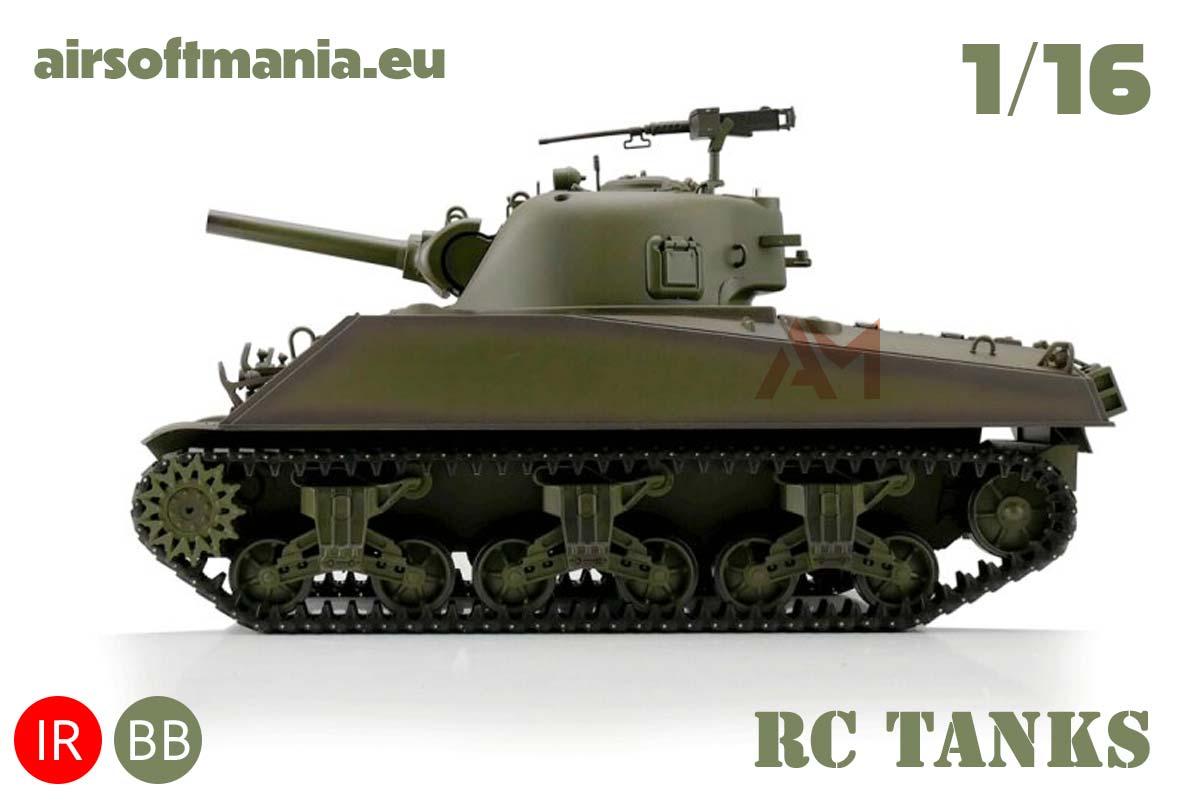 1/16 RC M4A3 Sherman green BB+IR