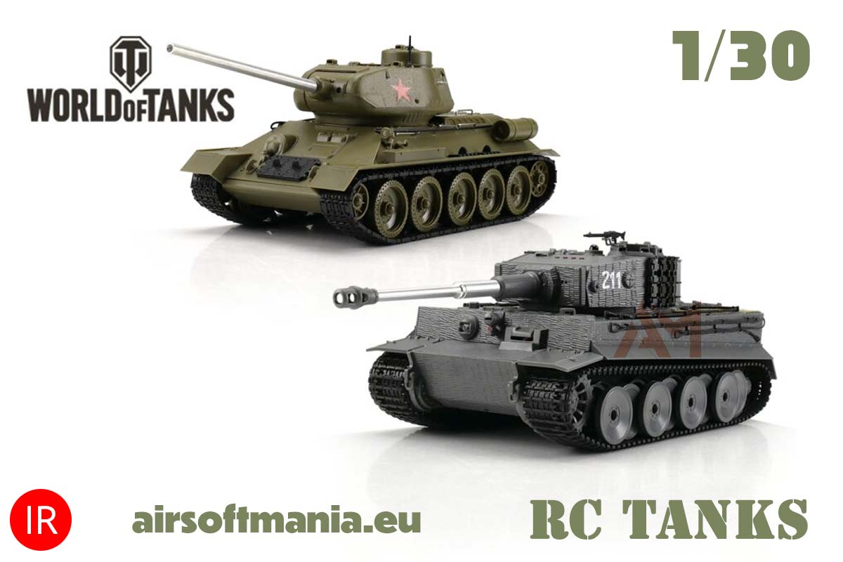 World of Tanks 1/30 RC Tiger I + T-34/85 IR
