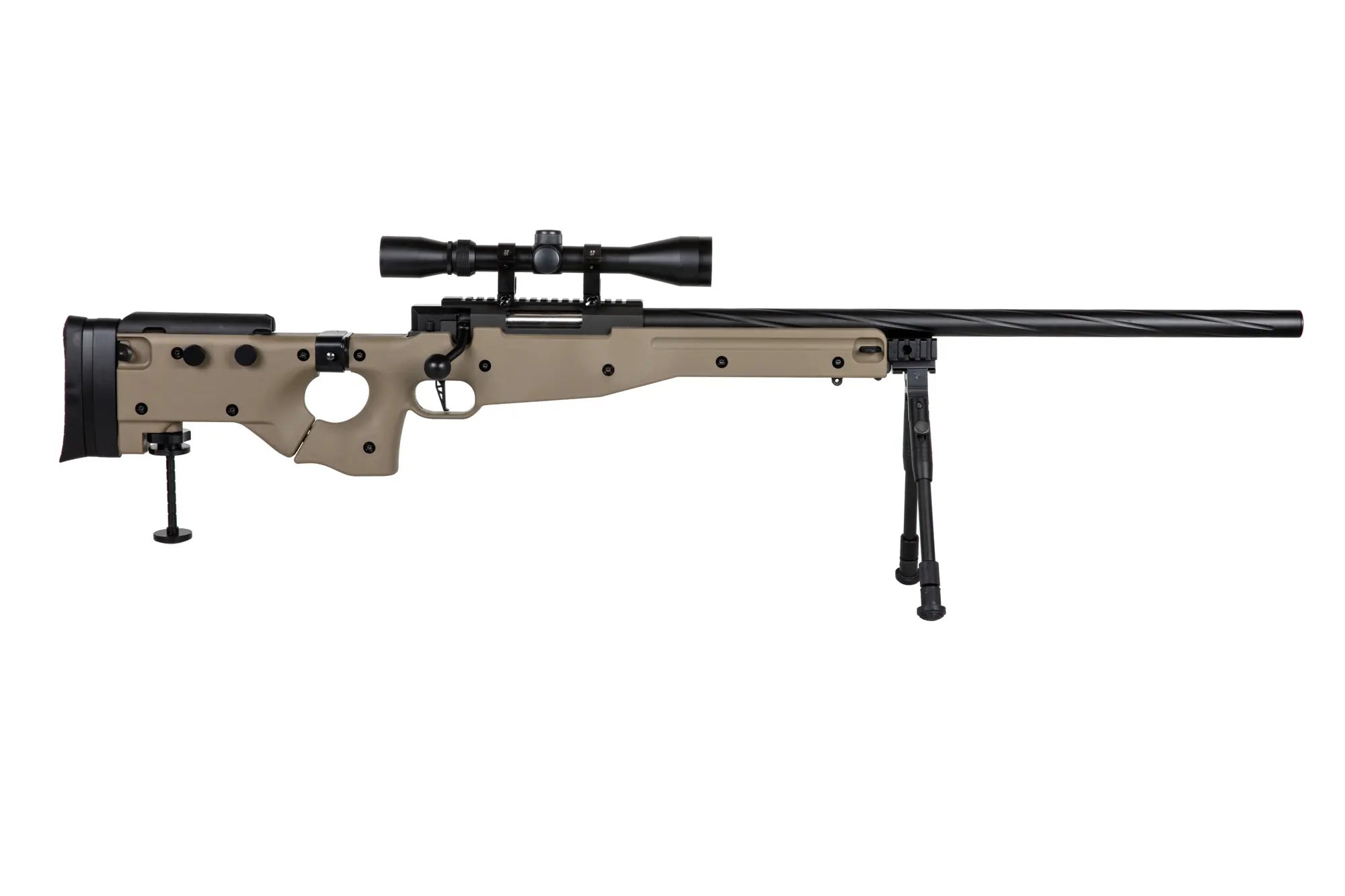 580 FPS sniper rifle SA-S14 scope + bipod Tan
