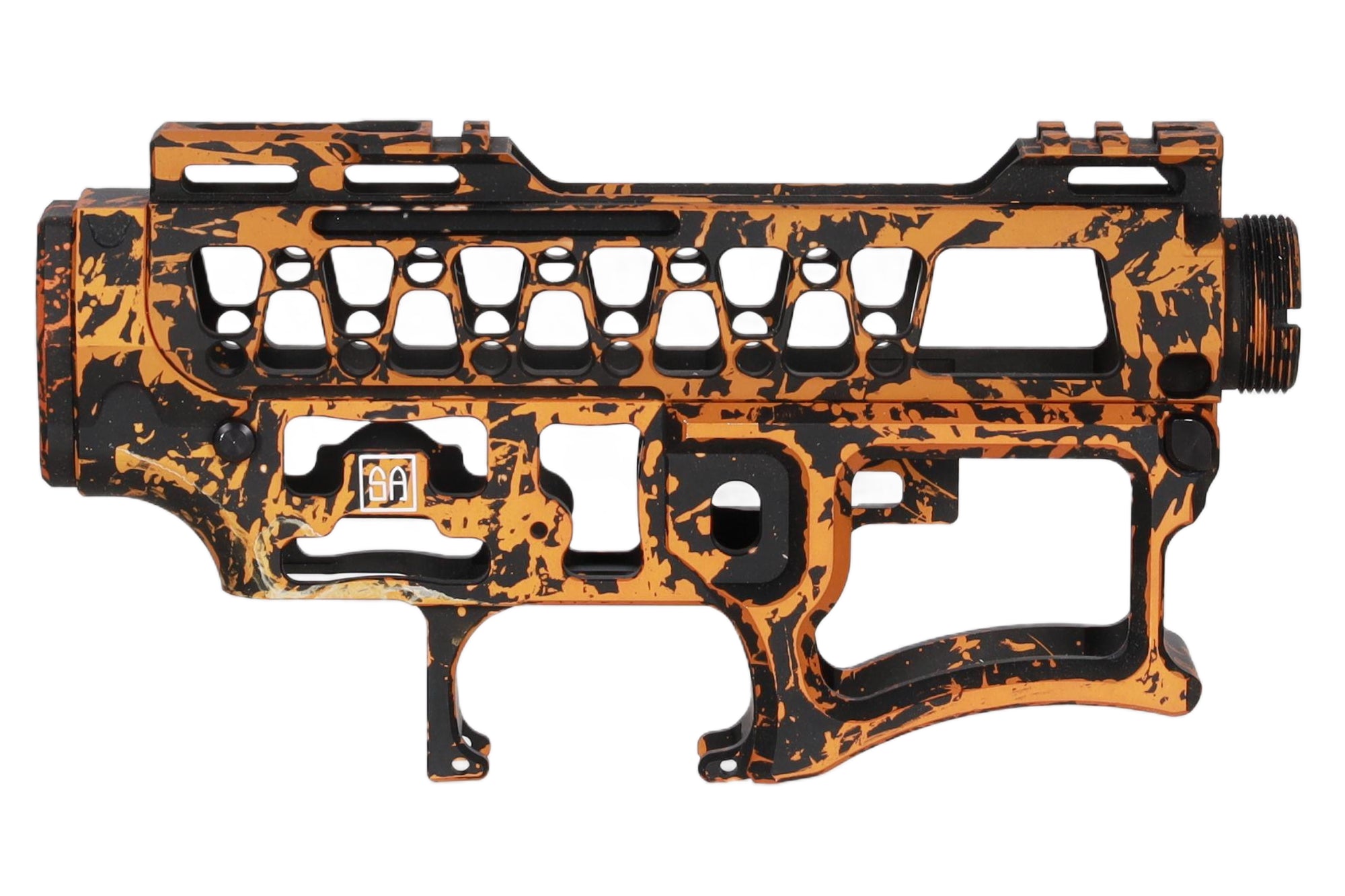 Specna Arms x Mancraft CNC Speedsoft Splash Anodised kit for M4/M16 replicas Black-Orange-4