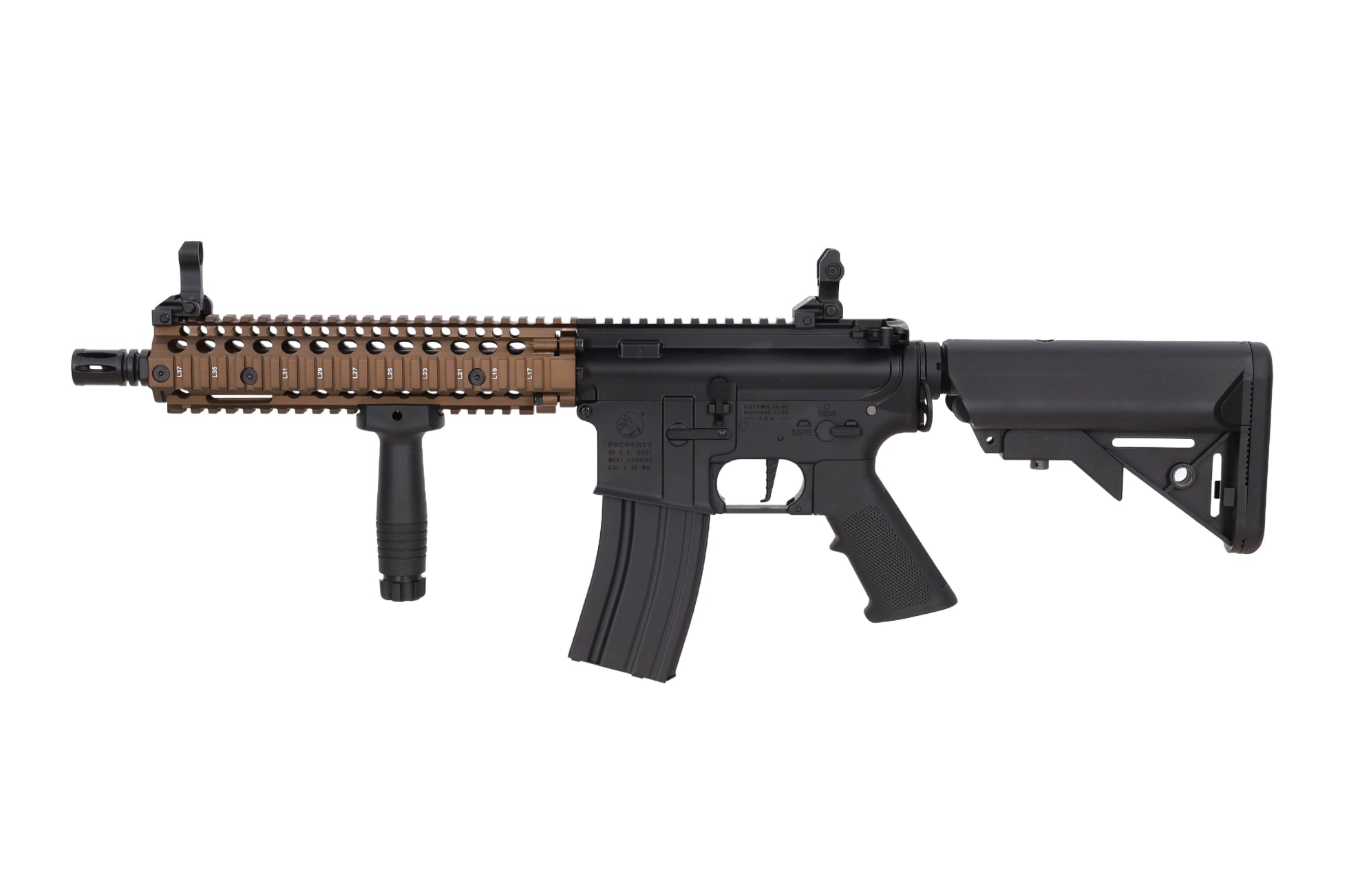 Colt x Daniel Defense MK18 SA-E19 EDGE Gen.2 AEG Assault Rifle 10.5" – Chaos Bronze-13