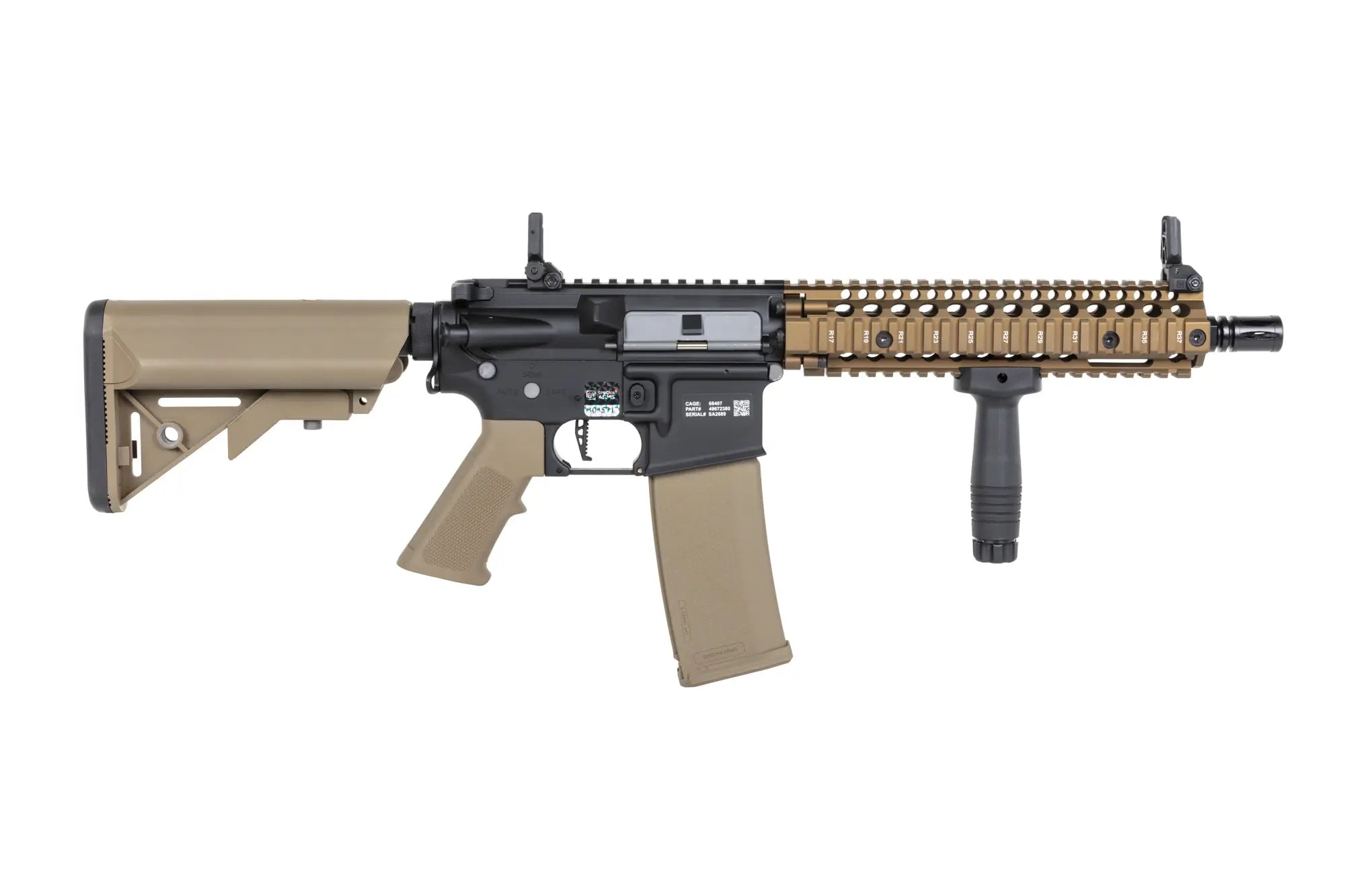 Daniel Defense MK18 SA-P19 Prime Aster II ETU airsoft rifle Single Fire Only Brushless Motor Chaos Bronze