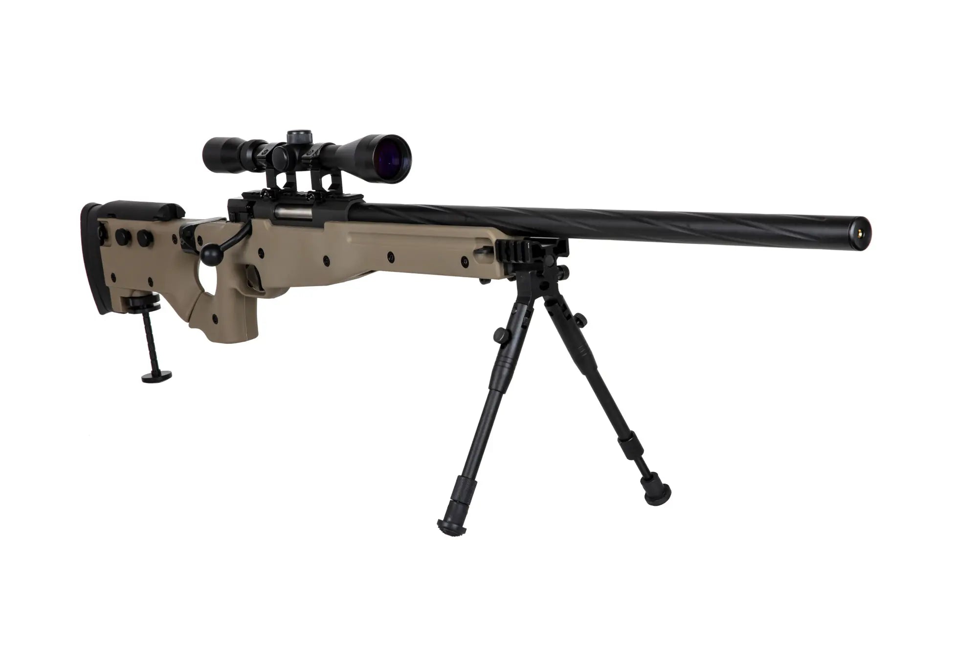580 FPS sniper rifle SA-S14 scope + bipod Tan