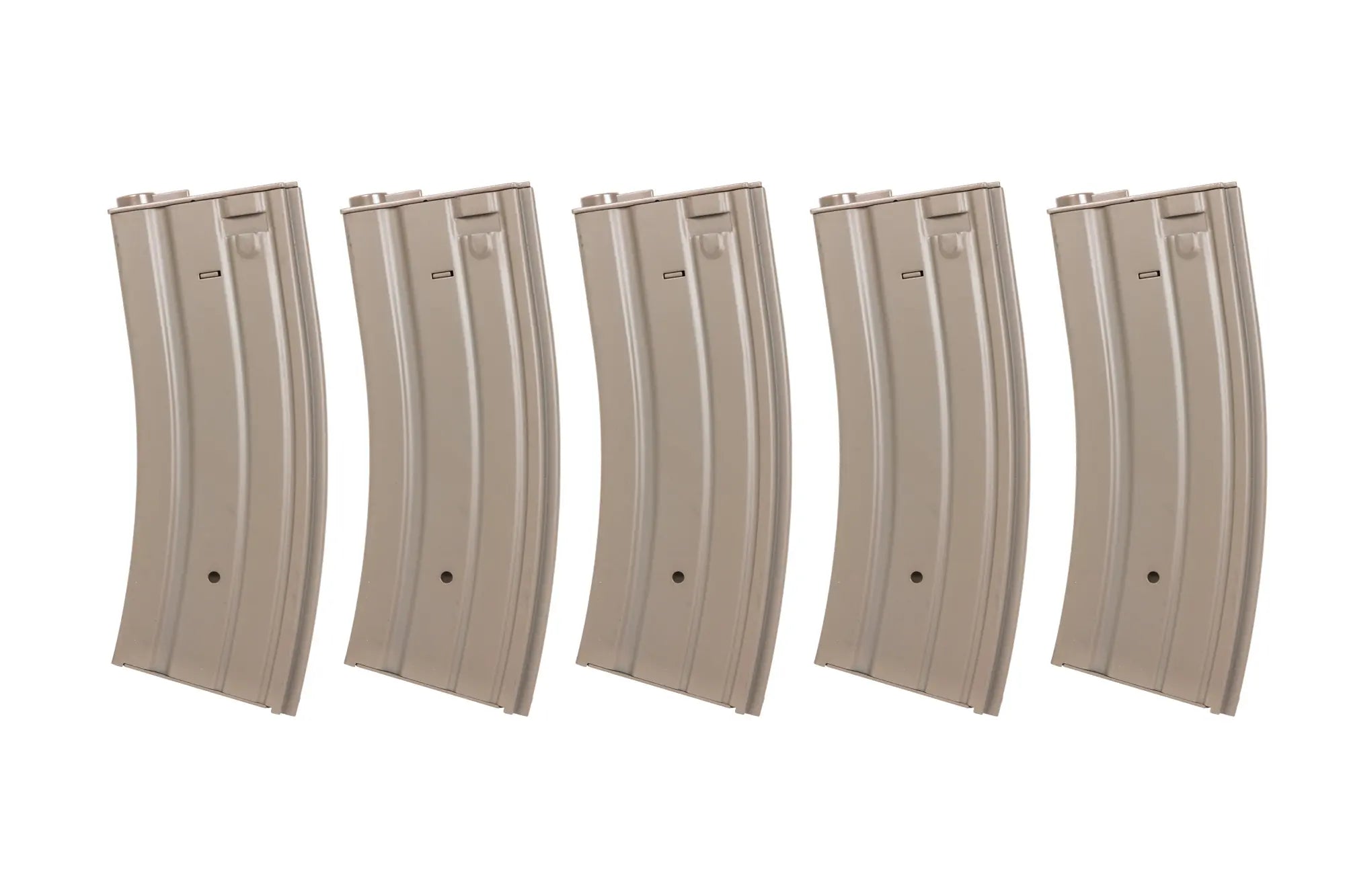 Set of 5 metal real-cap magazines 30 rounds Dark Earth