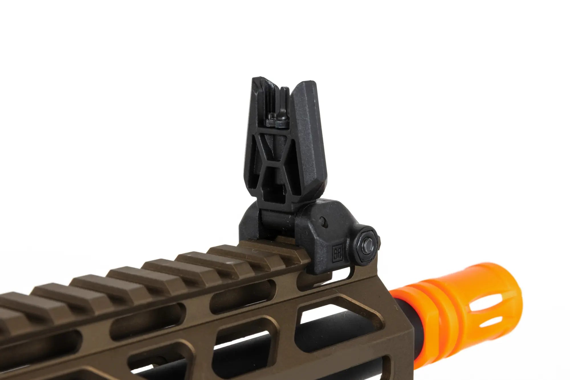 RRA SA-E24 HAL ETU Chaos Bronze Airsoft Replica with orange flash hider