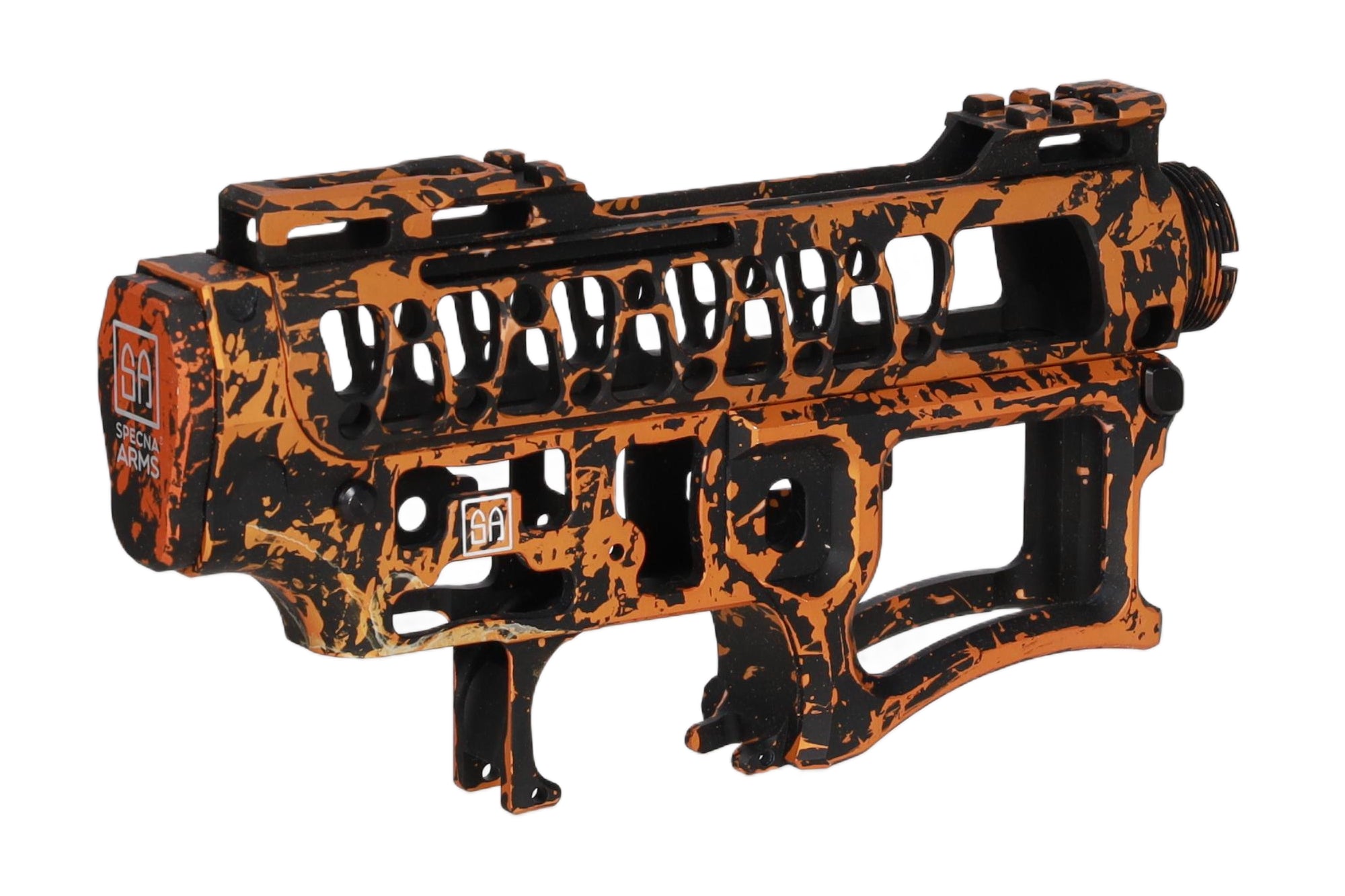 Specna Arms x Mancraft CNC Speedsoft Splash Anodised kit for M4/M16 replicas Black-Orange-5