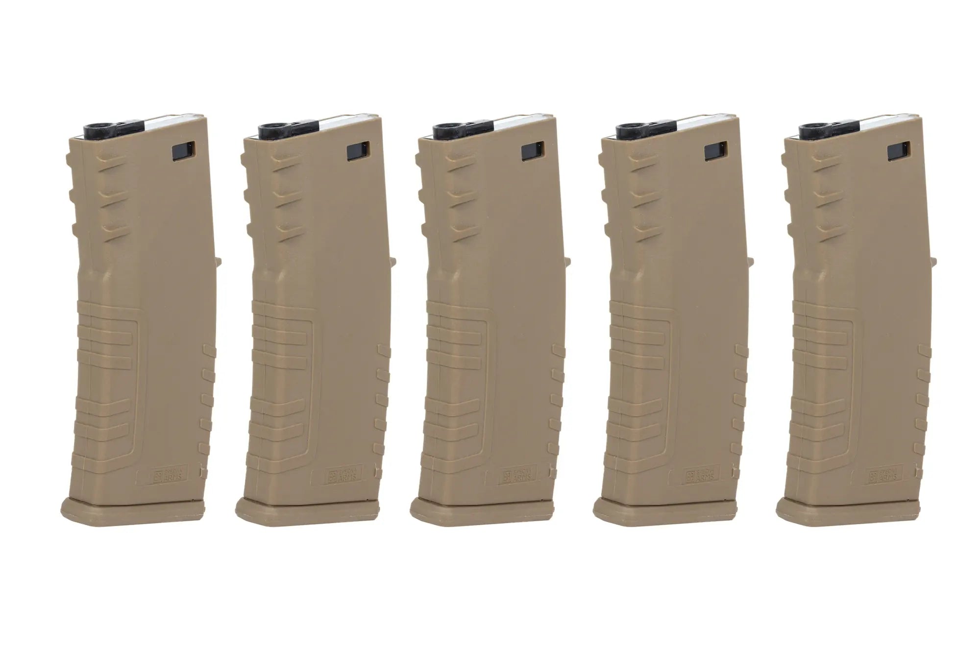 Set of 5 polymer mid-cap magazines 120 rounds Dark Earth