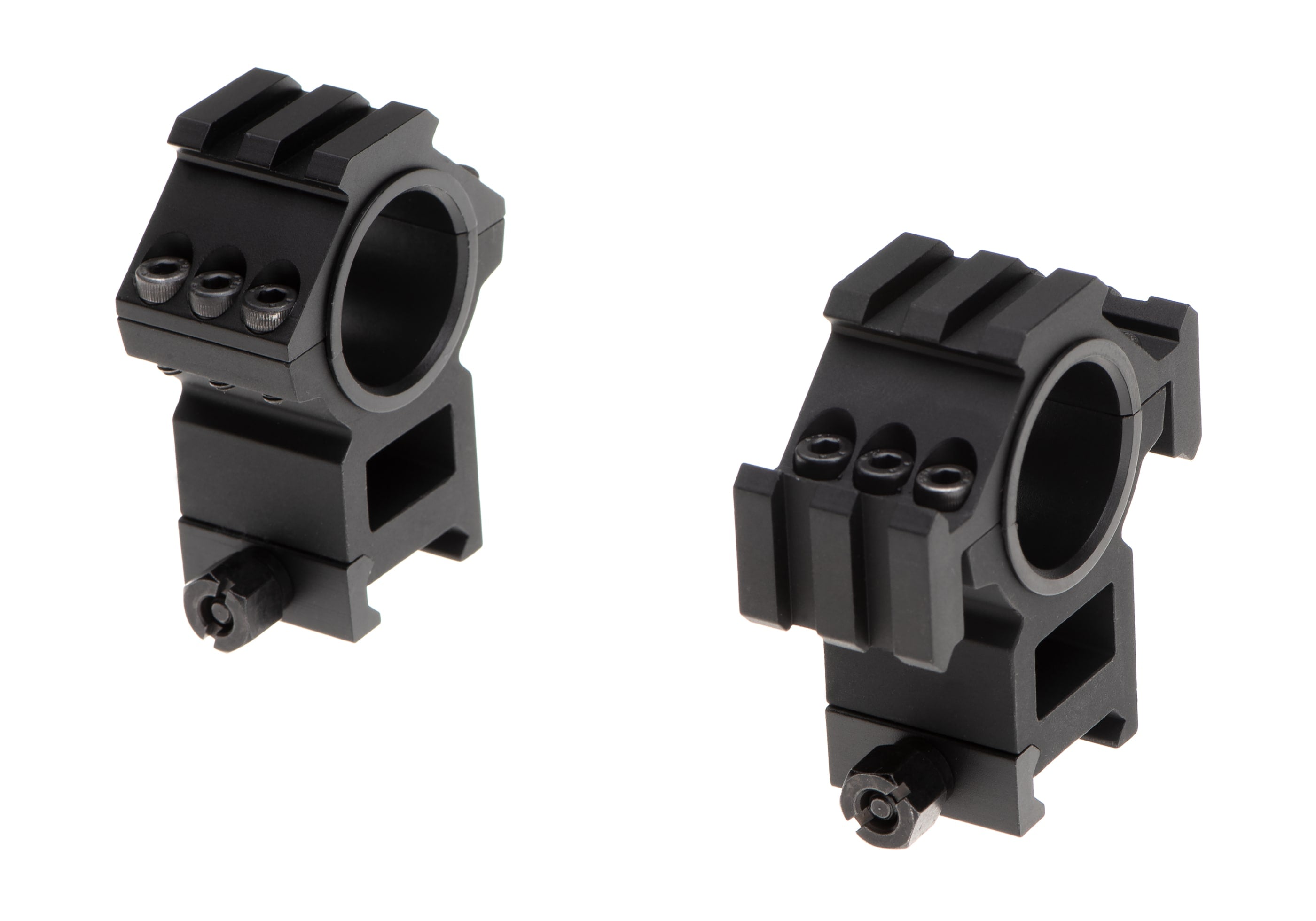 Tri-Side Rail 25.4mm / 30mm Mount Rings - Black