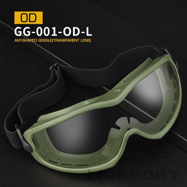 Ant-shaped Goggles - Olive Green, Clear
