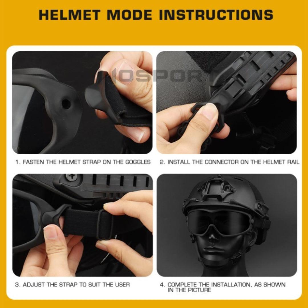 Ant-shaped Goggles - Olive Green, Clear