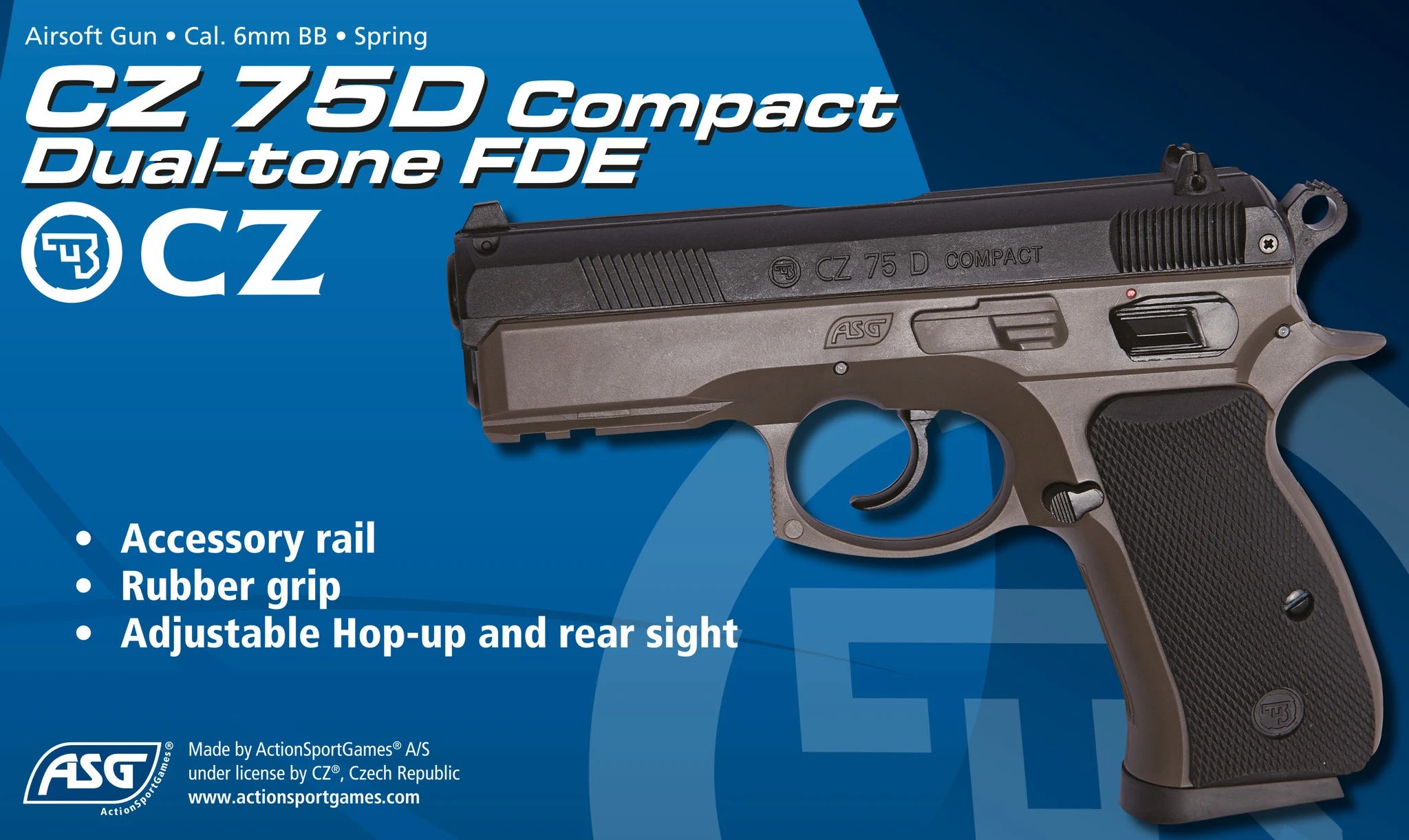 Pistolet à ressort CZ 75D Compact - FDE