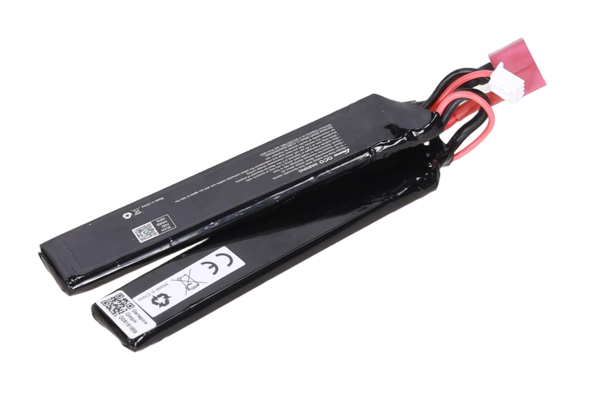 Li-Po Gens Ace 1000 mAh 25C Nunchuck 7.4V T-Deans battery (shortened cable)-1