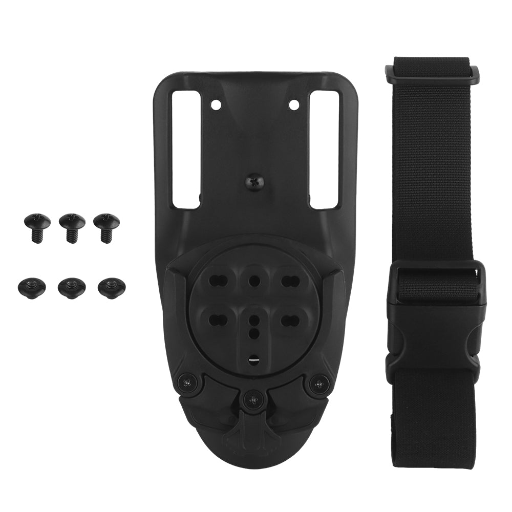 Universal 360-degree holster adapter with belt attachment - Black