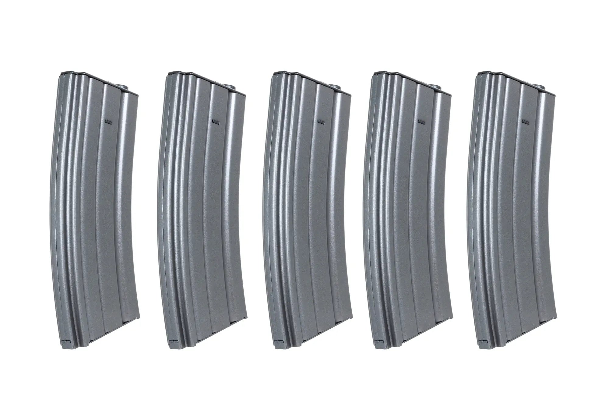 Set of 5 metal hi-cap magazines 300 rounds Grey