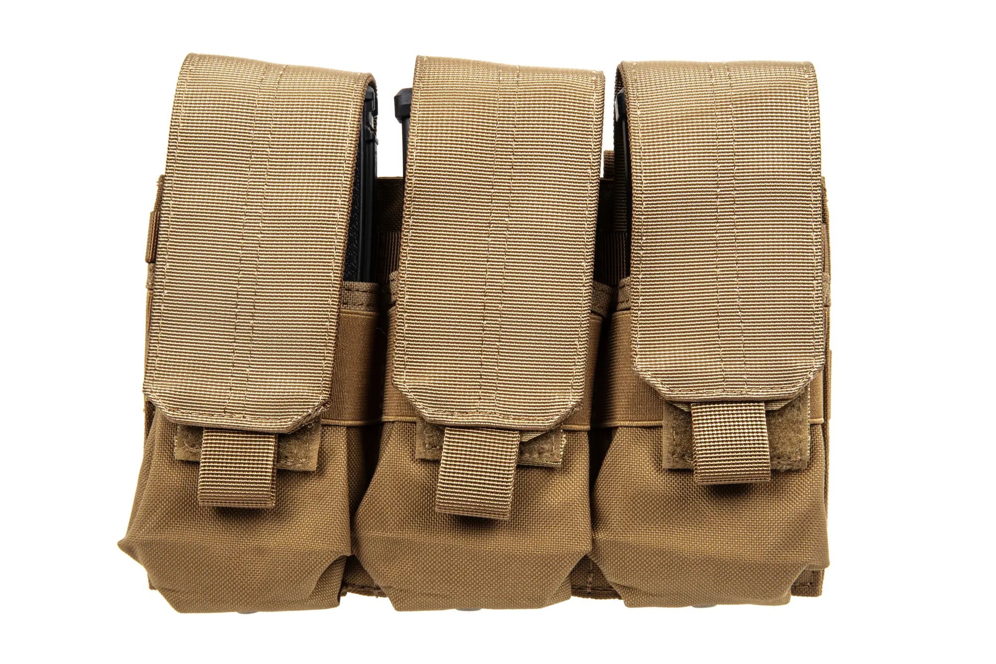 Triple M4 magazine pouch with flap - Tan