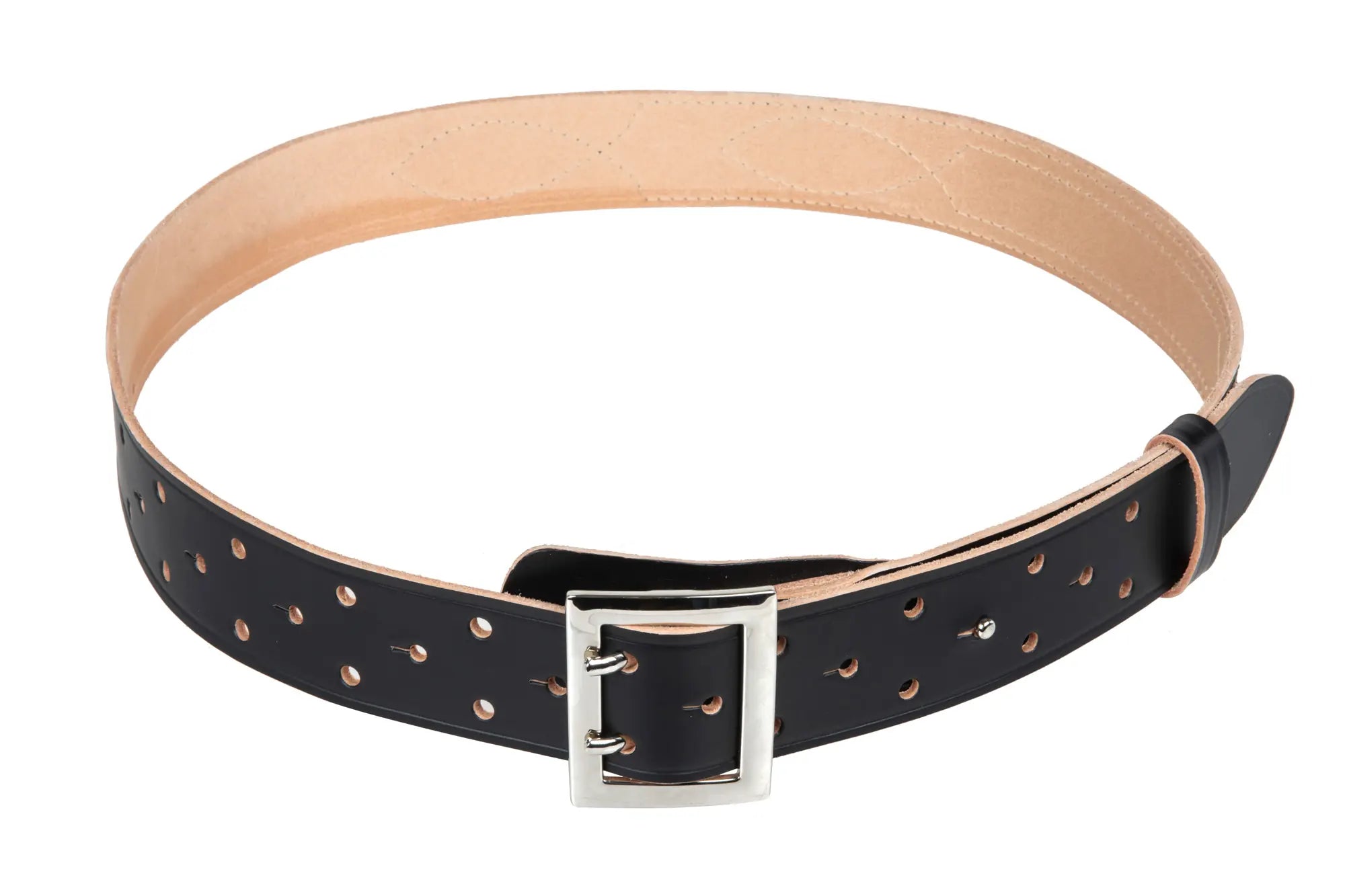 Hada Military Men's Belt Officer Ruby Black-1