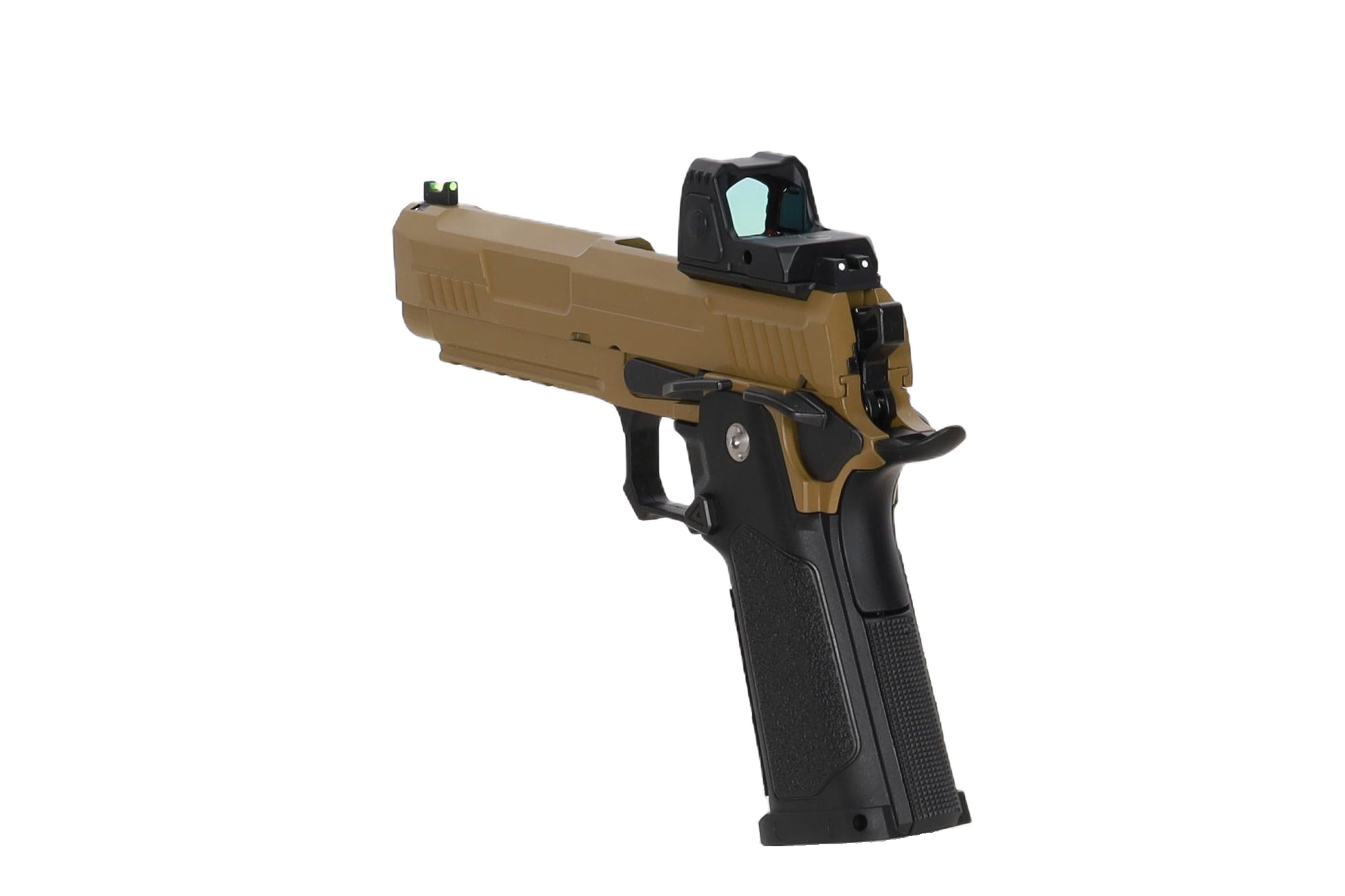 Vanguard 5" Hi-Capa GBB + red dot Half-Tan