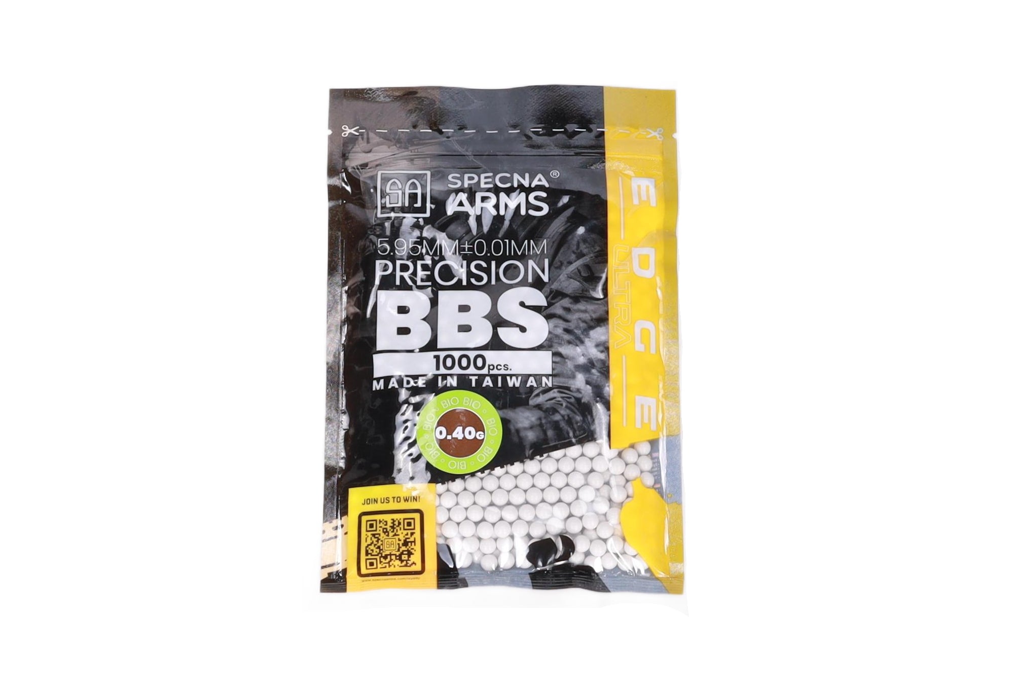 0.40g EDGE ULTRA BIO precision BBs 1000 pieces White